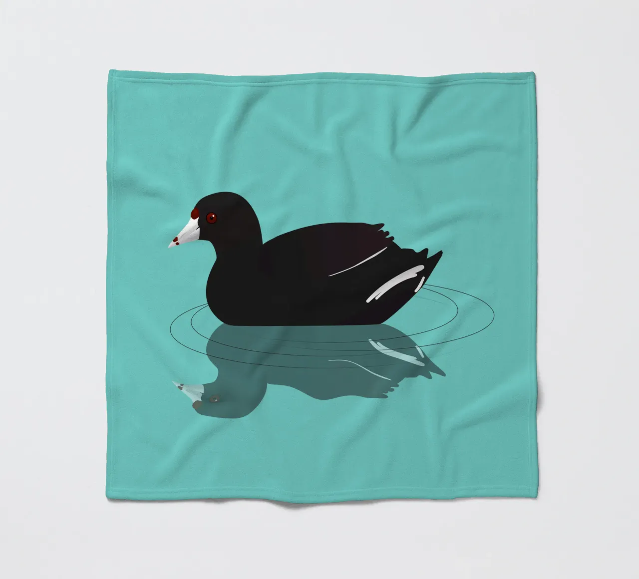 Ein amerikanisches Blässhuhn oder Schlammhuhn Fleecedecke von BwiseLizzy