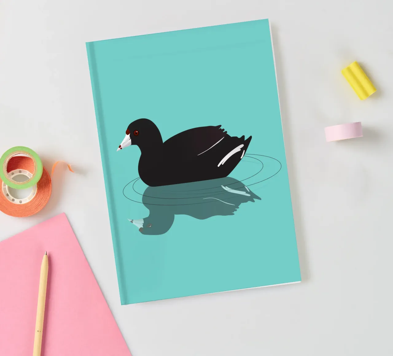 Foulque d'Amérique ou poule de boue carnet de notes de BwiseLizzy
