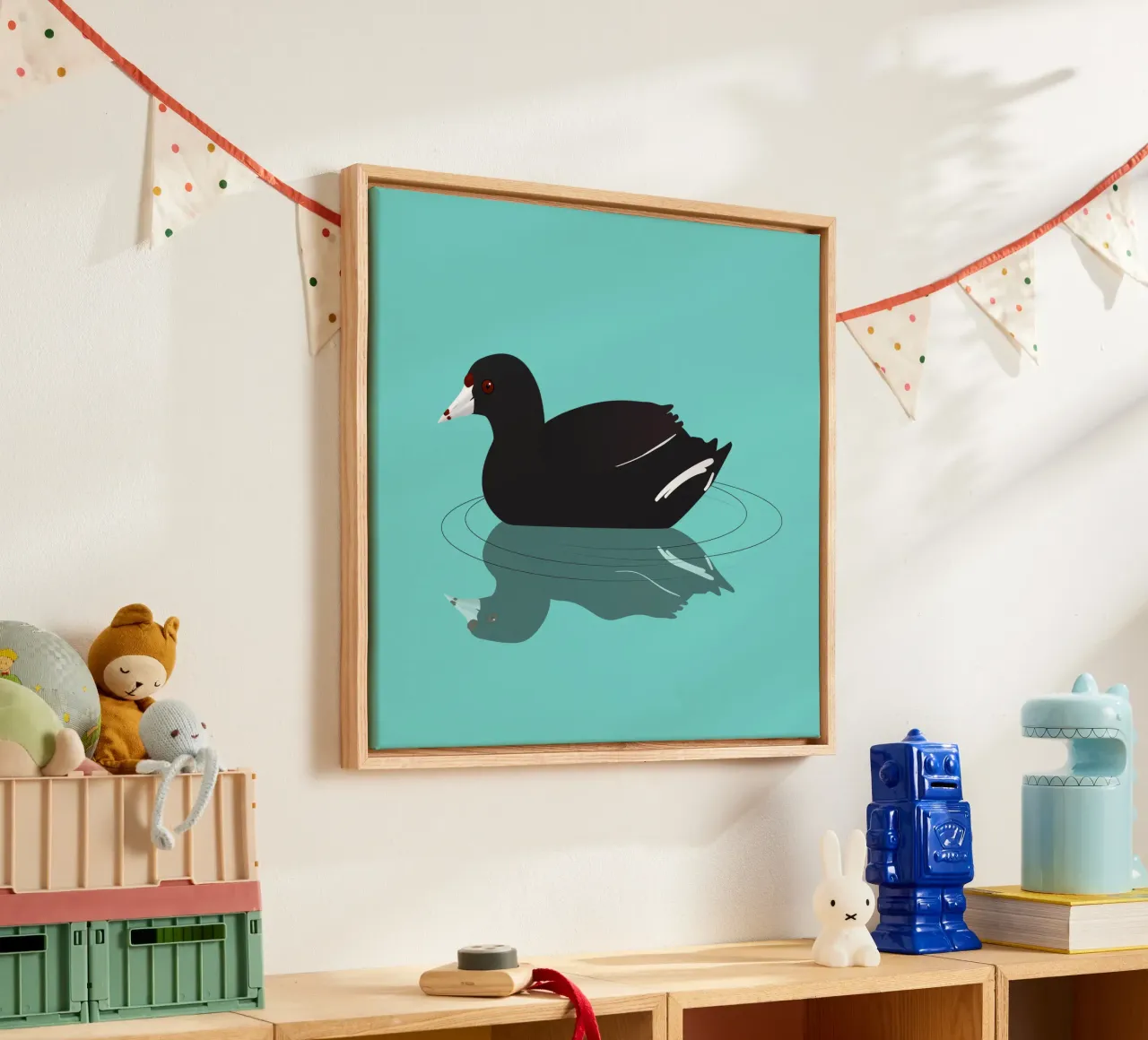 Een Amerikaanse meerkoet of modderkuiken canvas van BwiseLizzy