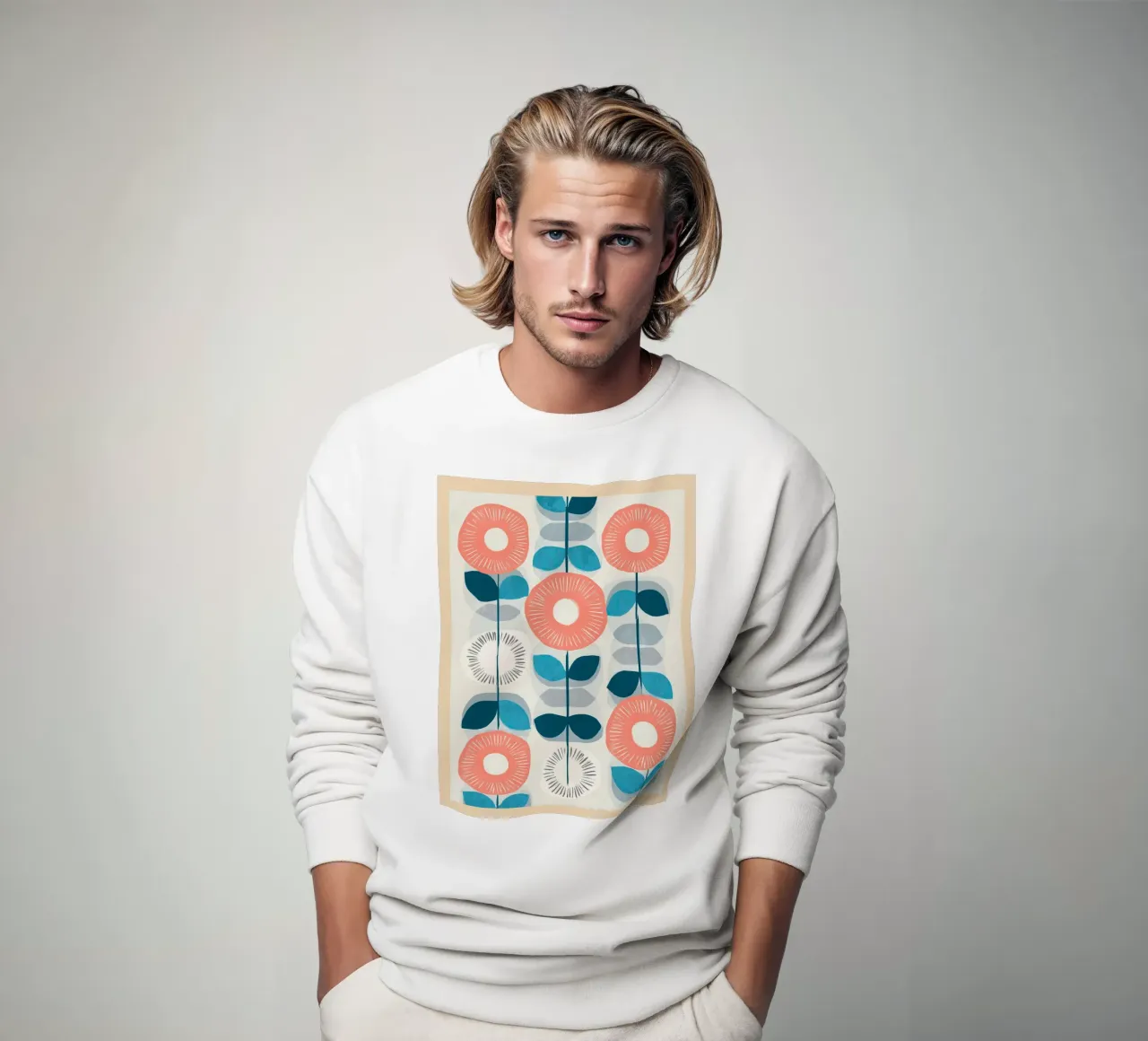 Fiori di stelo di metà secolo felpa da Sienna Atelier