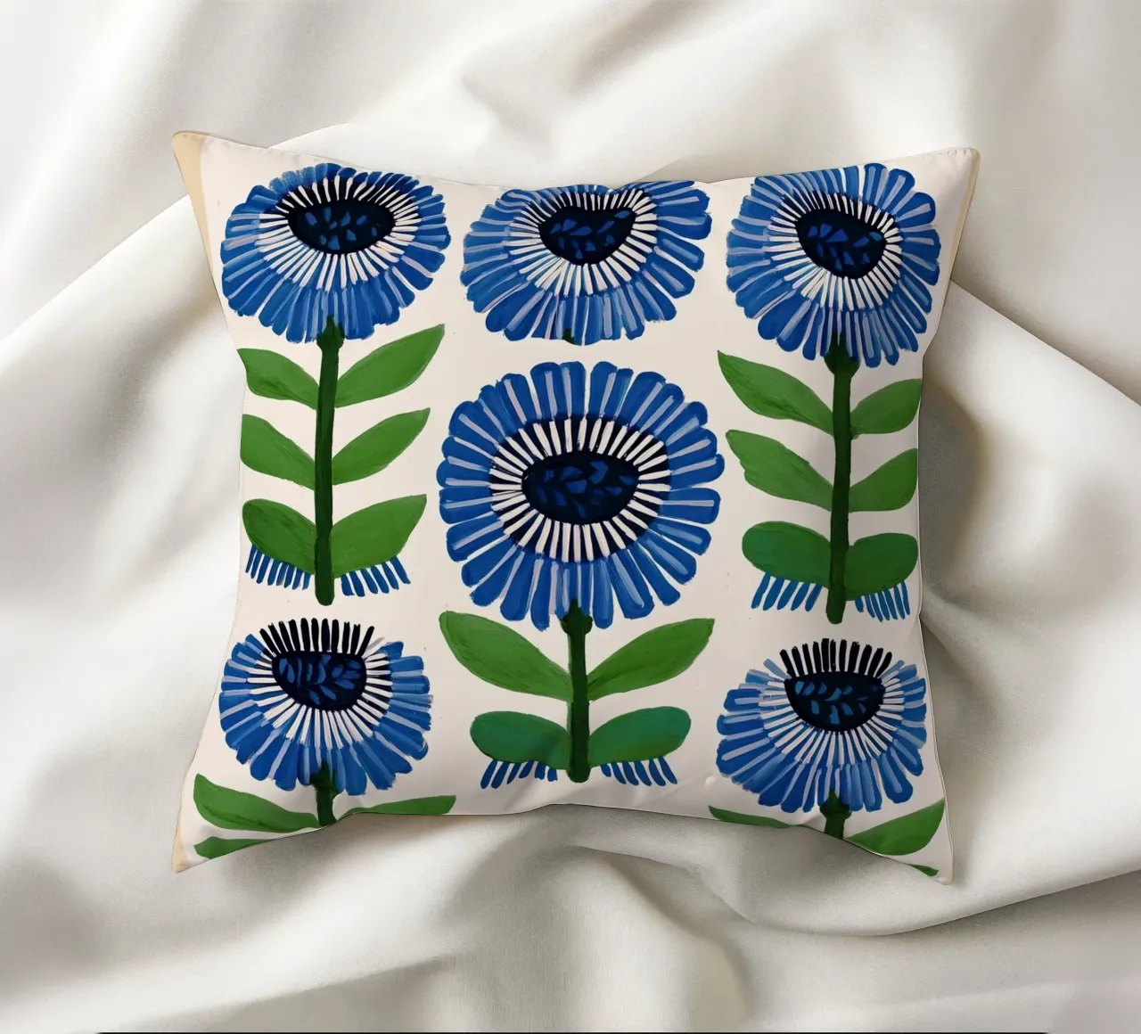 Arazzo Azure Bloom cuscino da Sienna Atelier