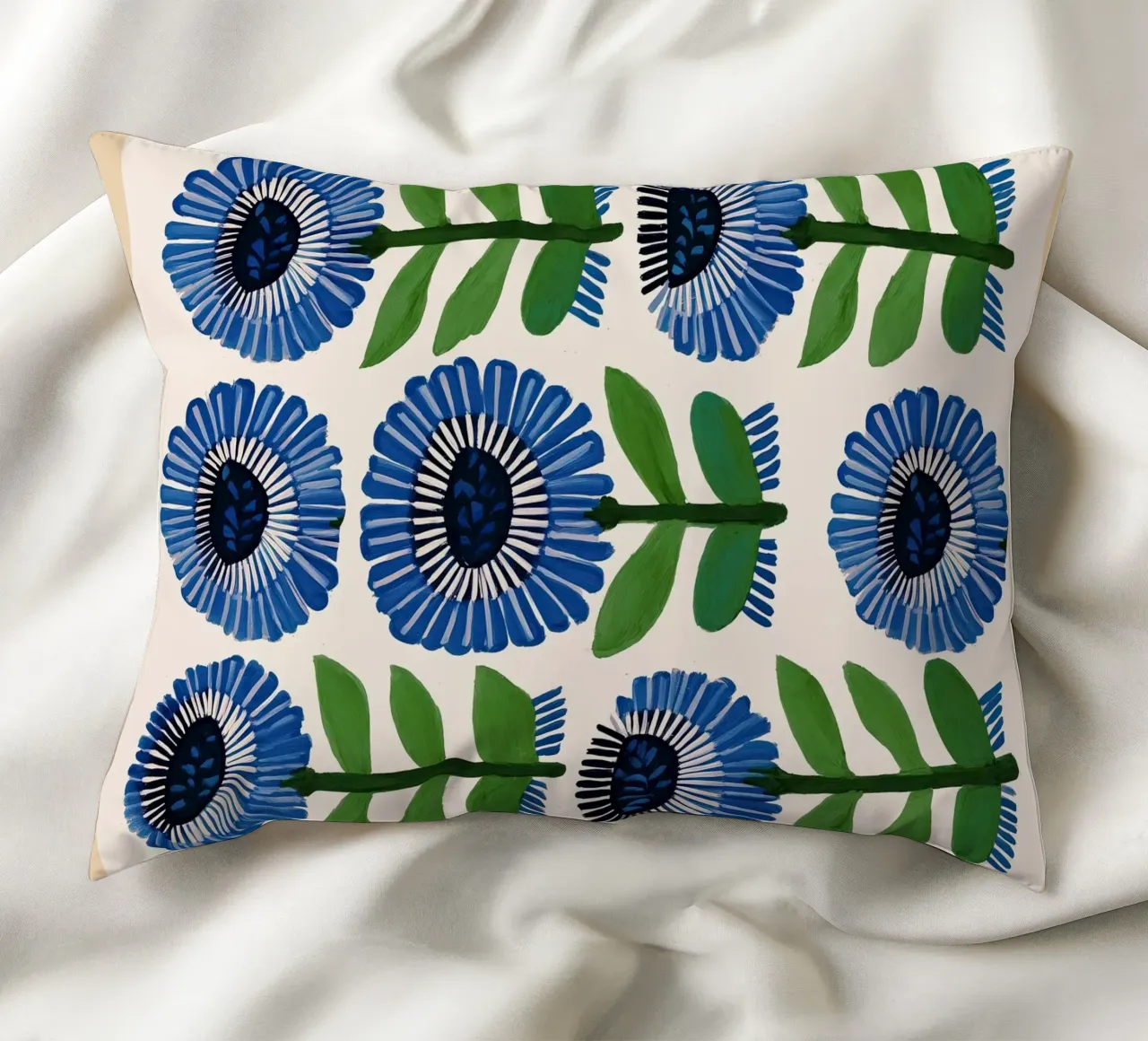 Arazzo Azure Bloom cuscino da Sienna Atelier