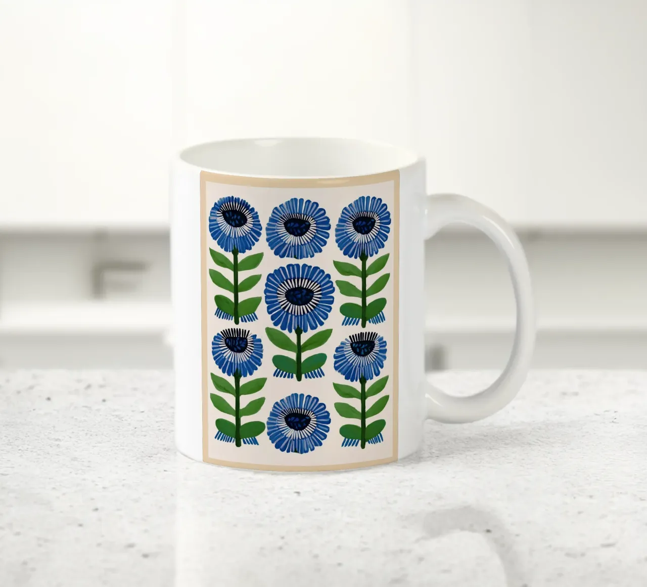 Arazzo Azure Bloom tazza in ceramica da Sienna Atelier