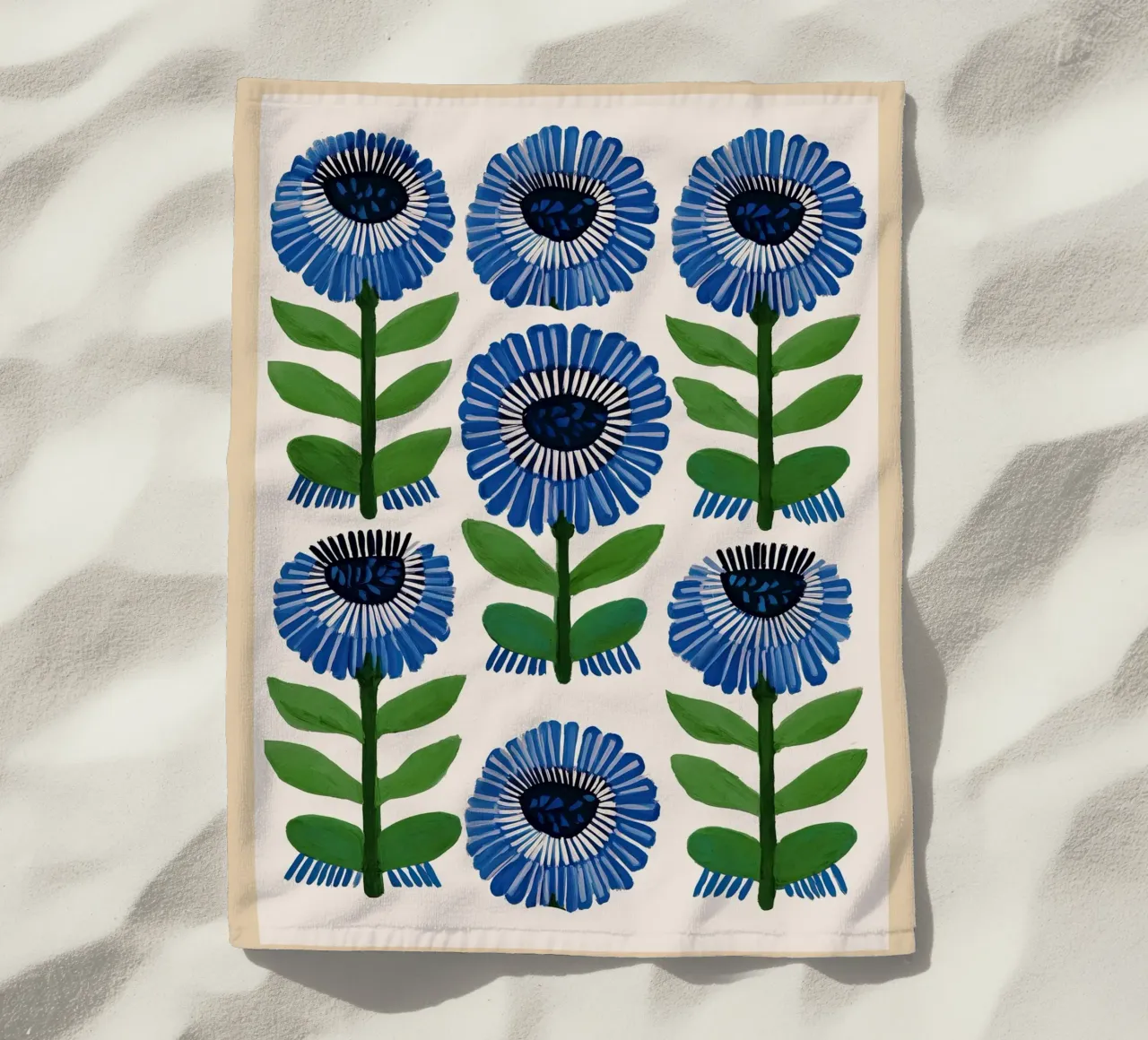 Arazzo Azure Bloom telo mare da Sienna Atelier