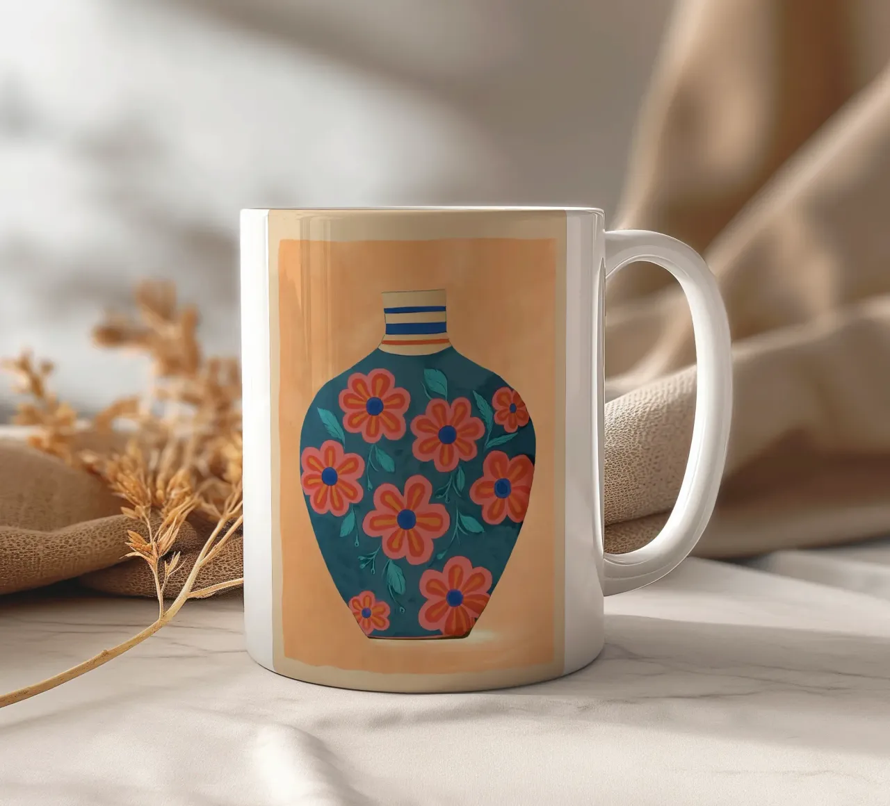 Vaso botanico tazza in ceramica da Sienna Atelier