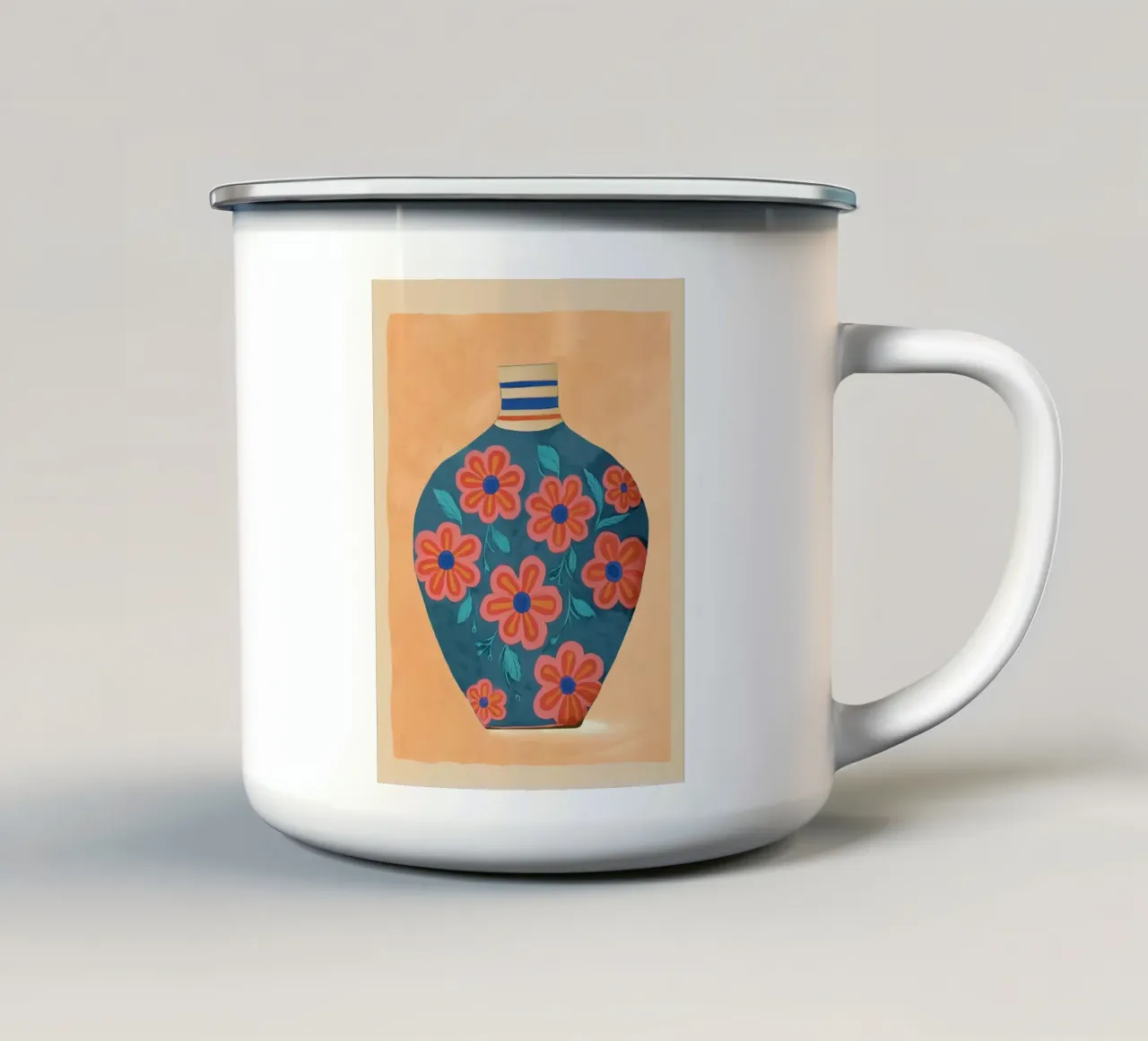 Vaso botanico tazza in smalto da Sienna Atelier