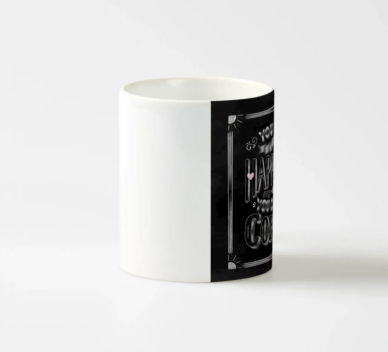 Detto del caffè. Felicità. Lavagna tazza in ceramica da CalliLetters