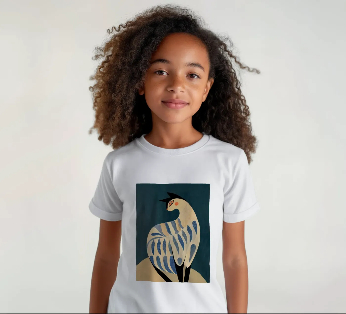 De kat kinder t-shirt van Sienna Atelier
