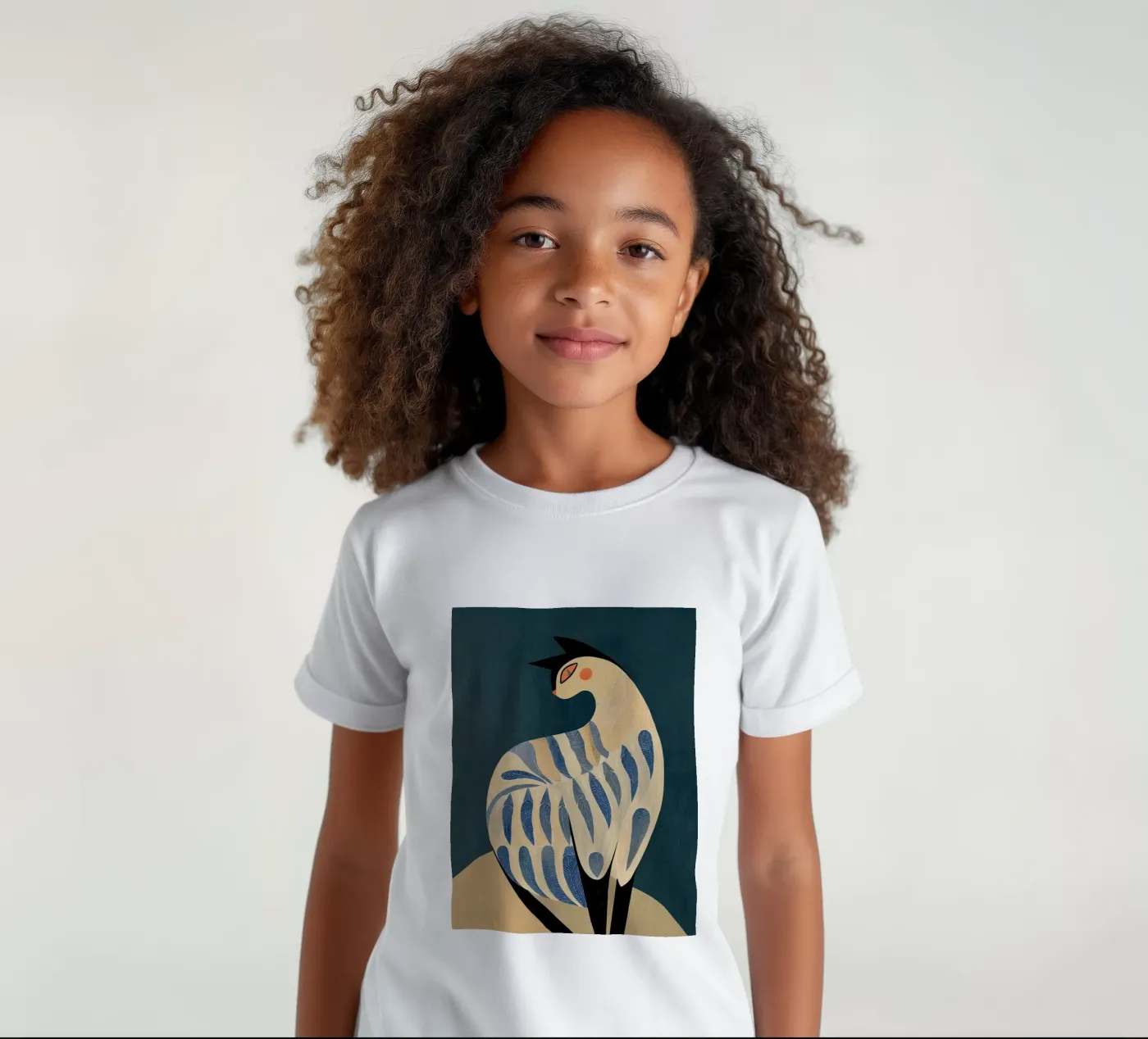 De kat kinder t-shirt van Sienna Atelier