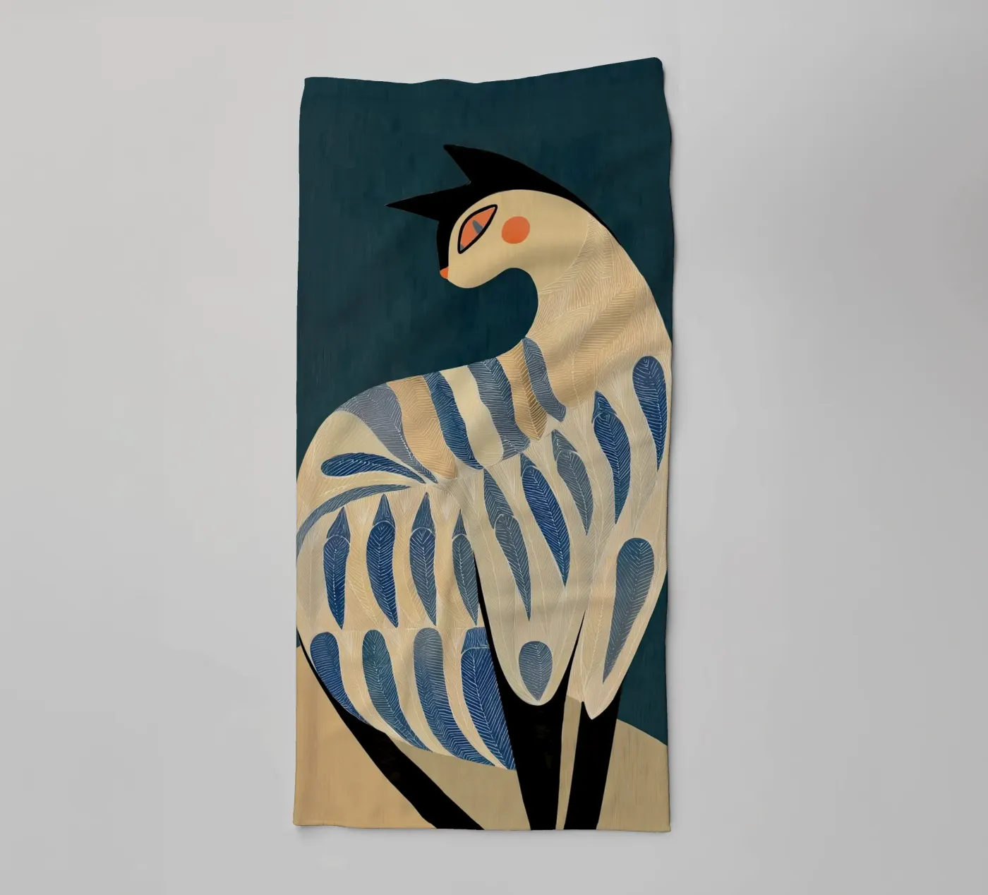 De kat badhanddoek van Sienna Atelier