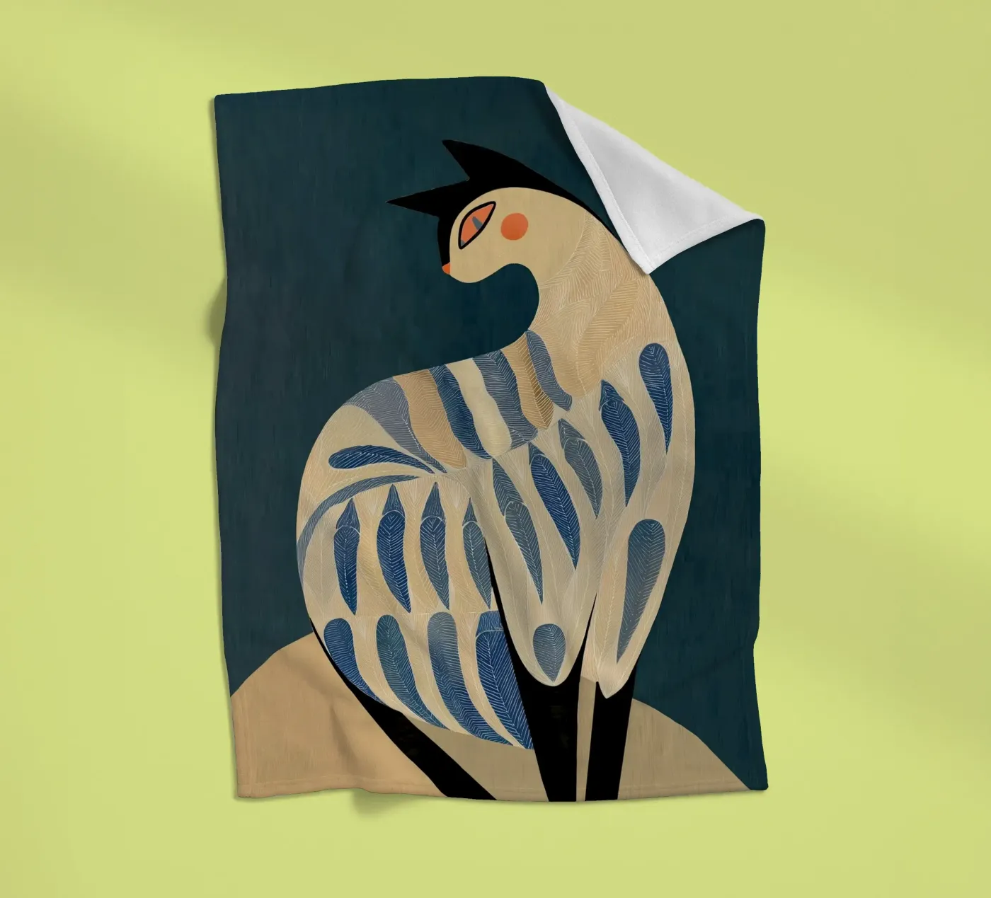 Die Katze Fleecedecke von Sienna Atelier