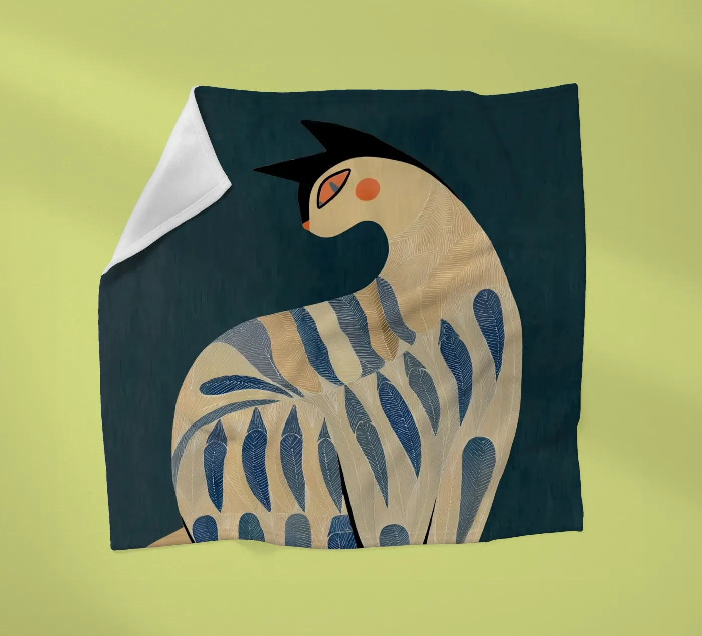 Die Katze Fleecedecke von Sienna Atelier