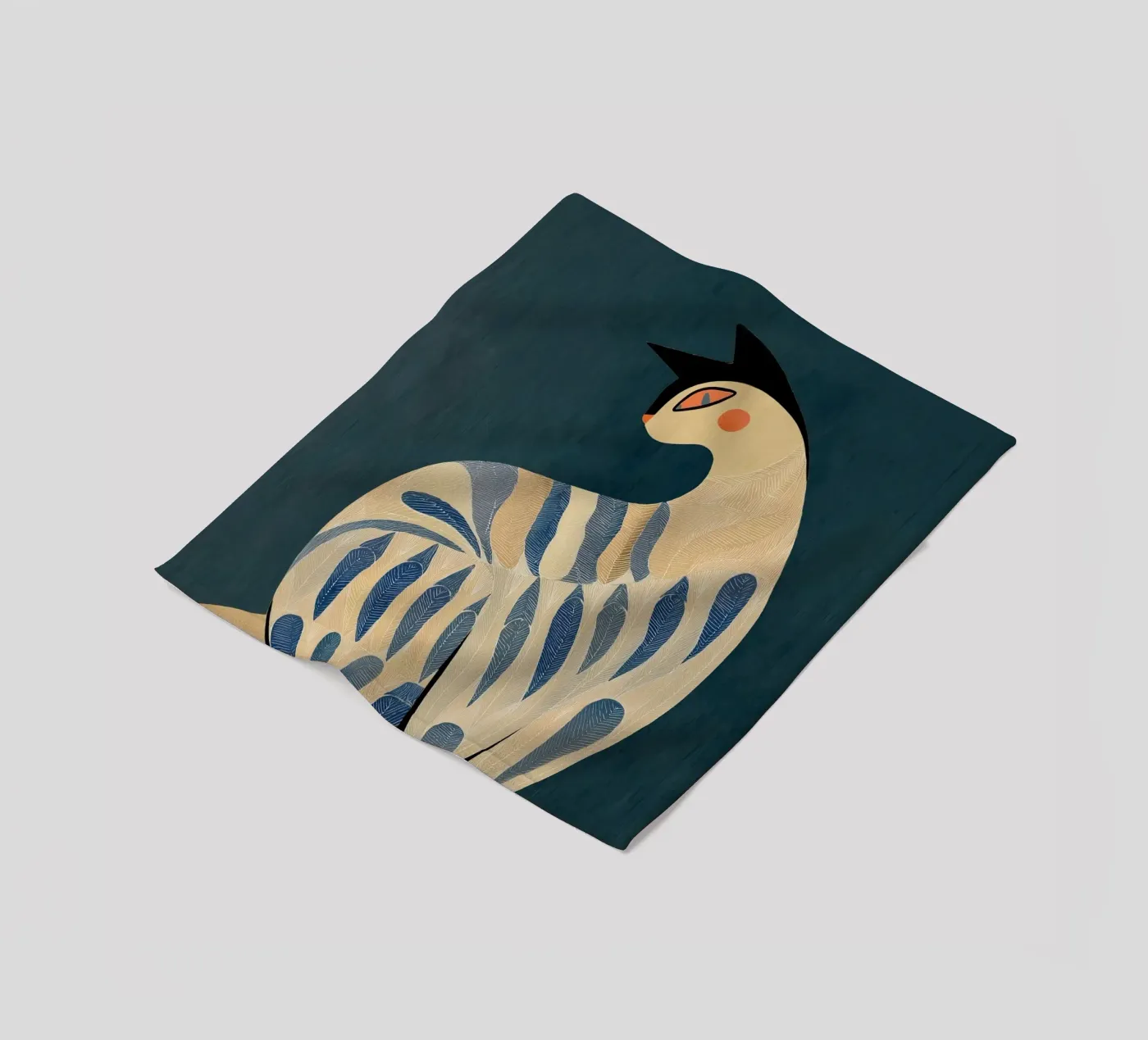 Die Katze Fleecedecke von Sienna Atelier