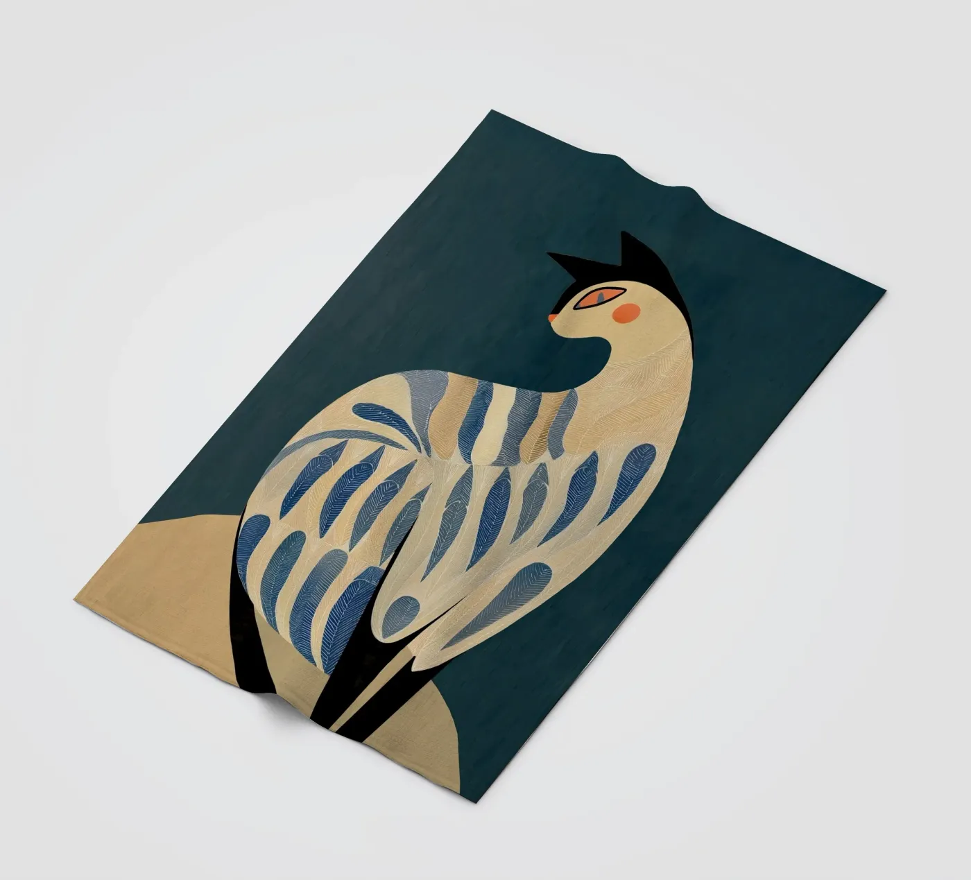 Die Katze Fleecedecke von Sienna Atelier