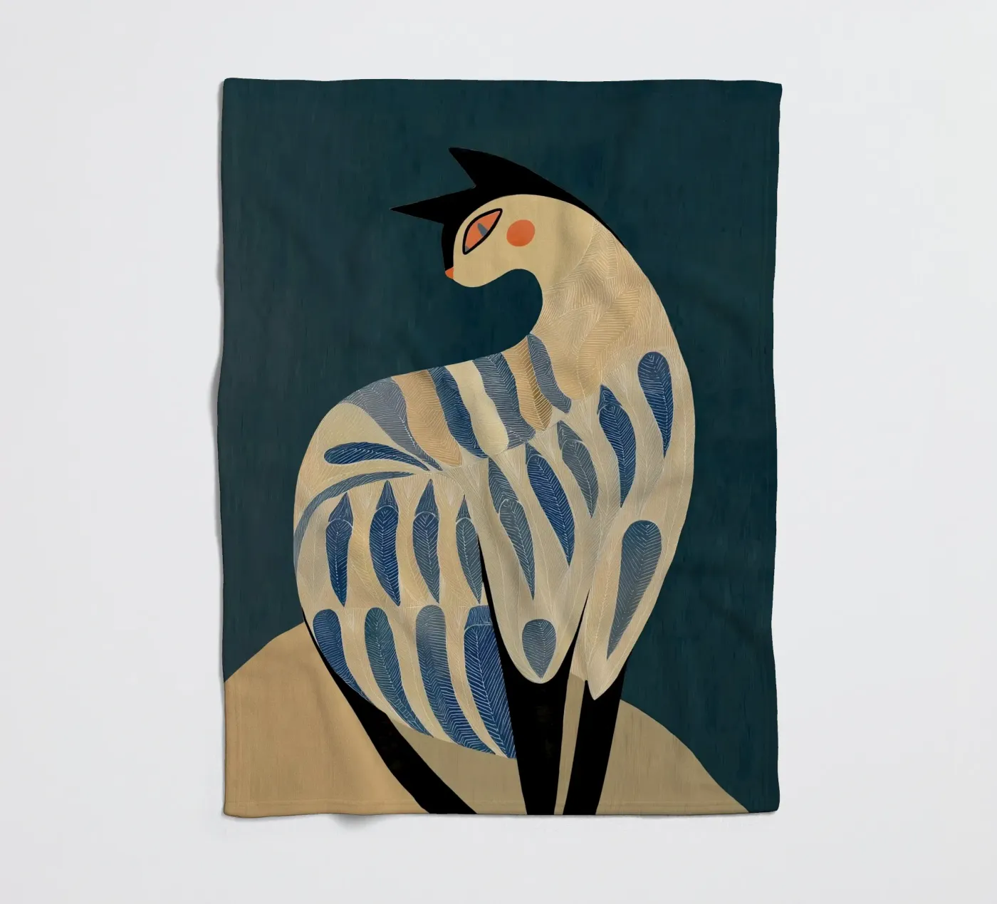 Die Katze Fleecedecke von Sienna Atelier