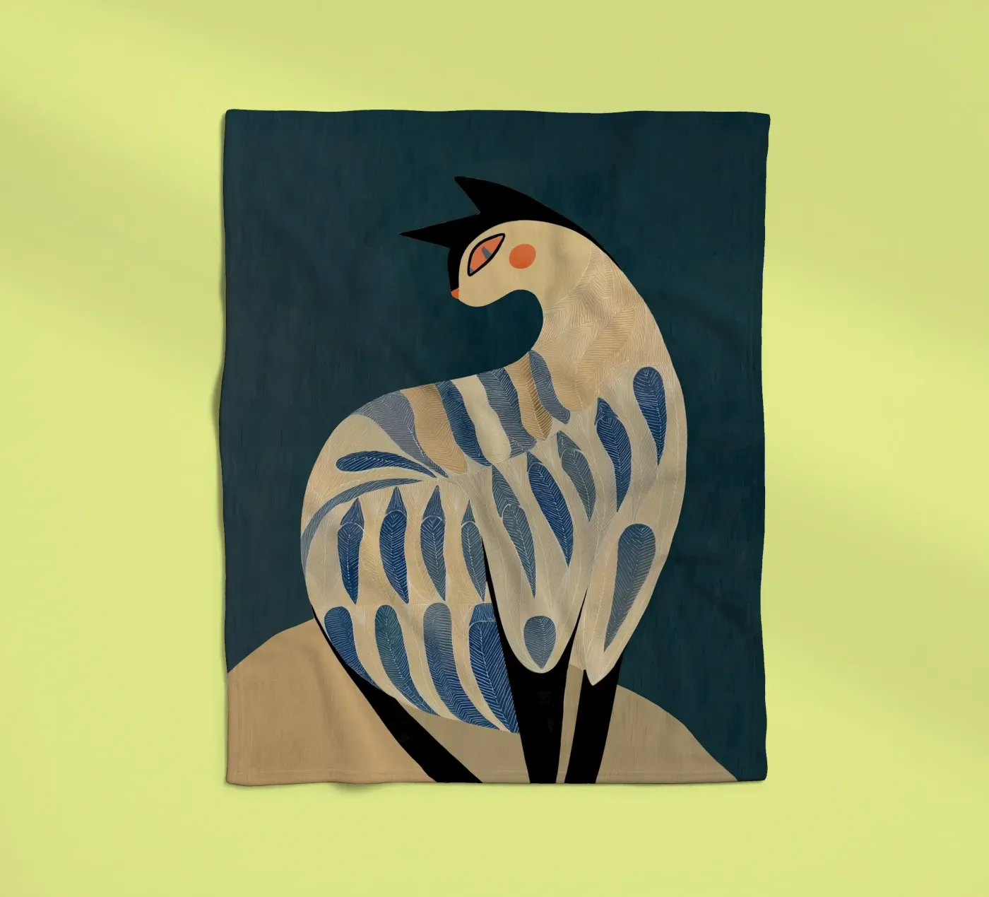 Die Katze Fleecedecke von Sienna Atelier