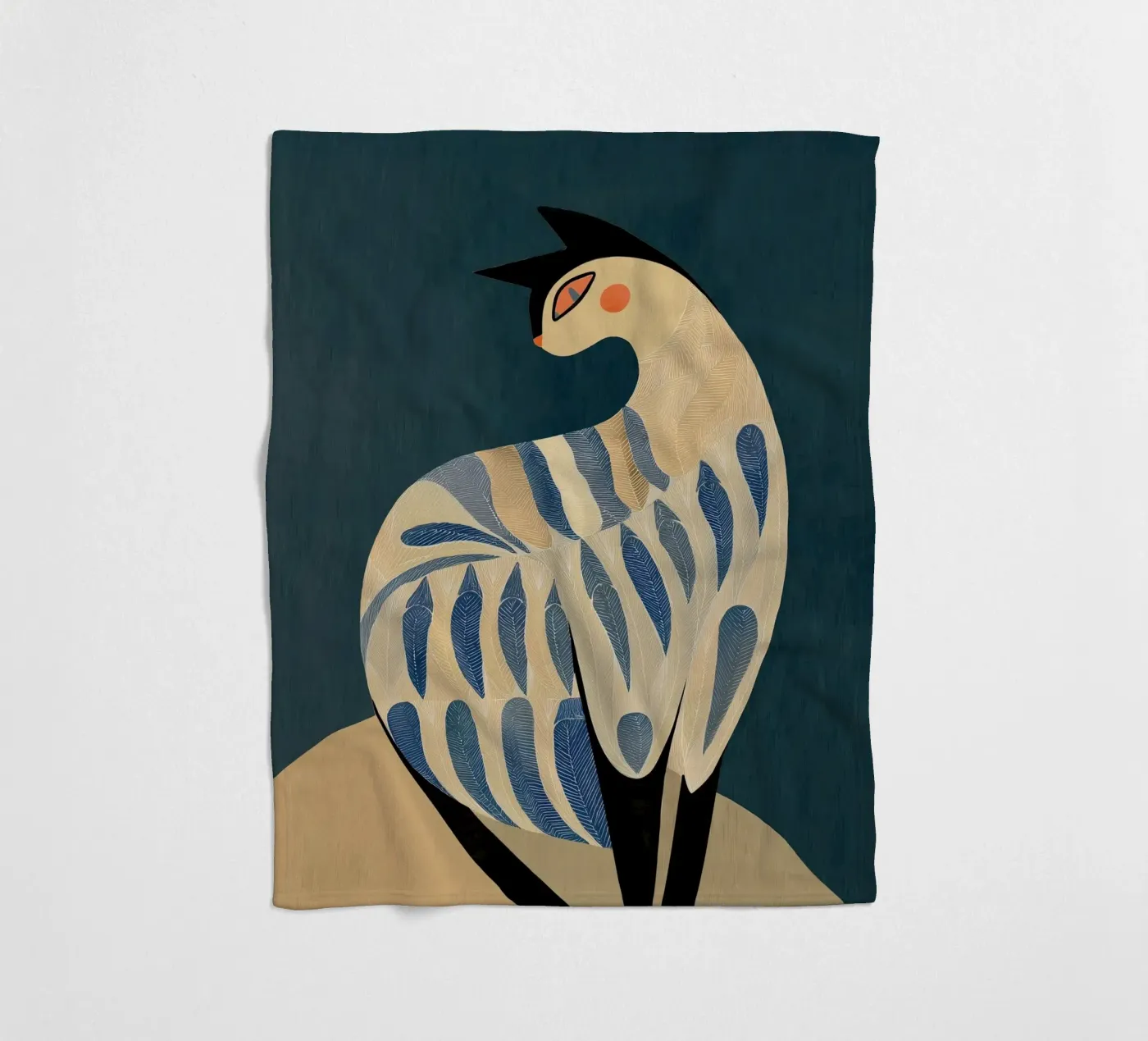 Die Katze Fleecedecke von Sienna Atelier