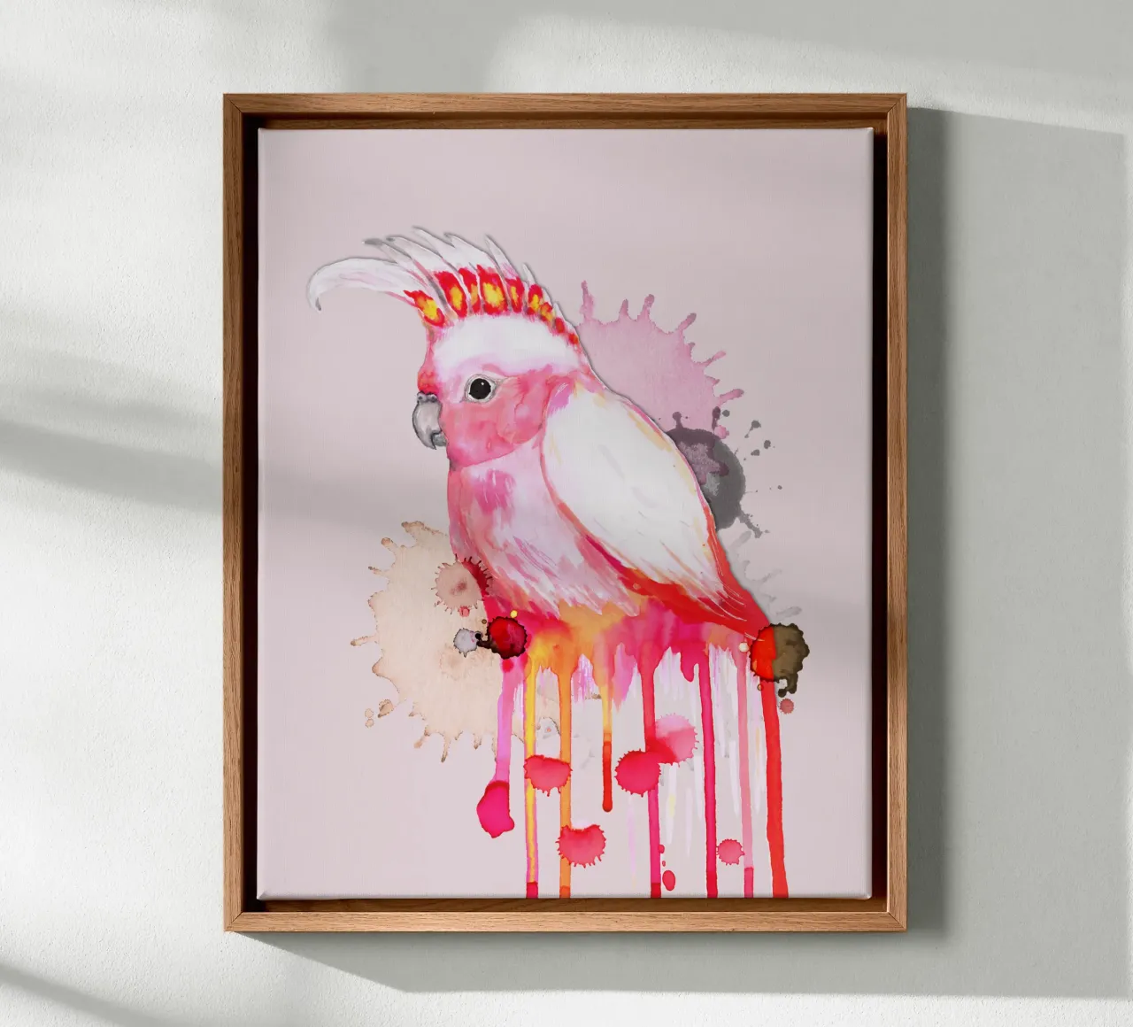Cacatua del maggiore Mitchell tela con Cornice a cassetta da BwiseLizzy