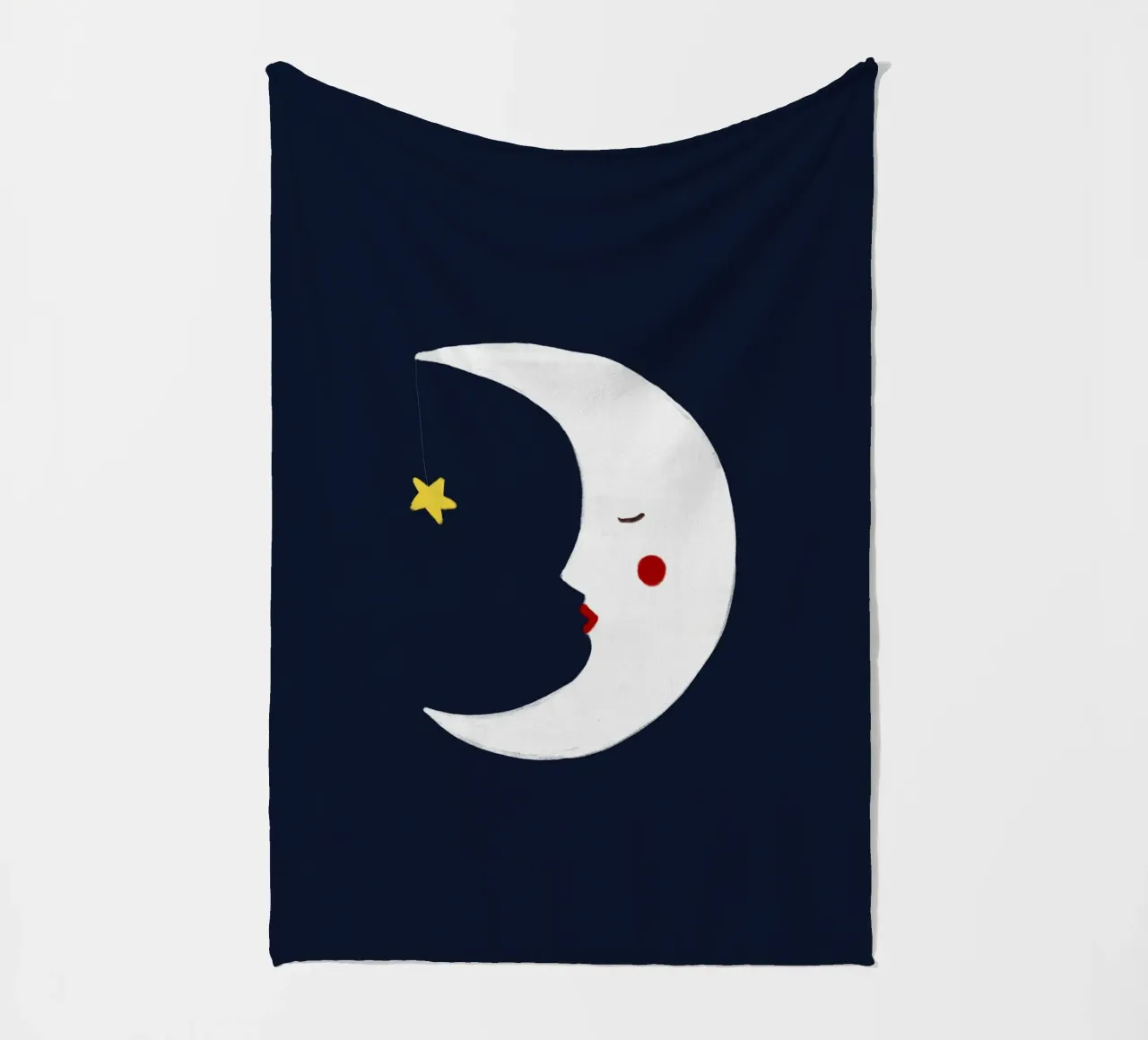 Maan fleecedeken van Sophie Augustin Illustration