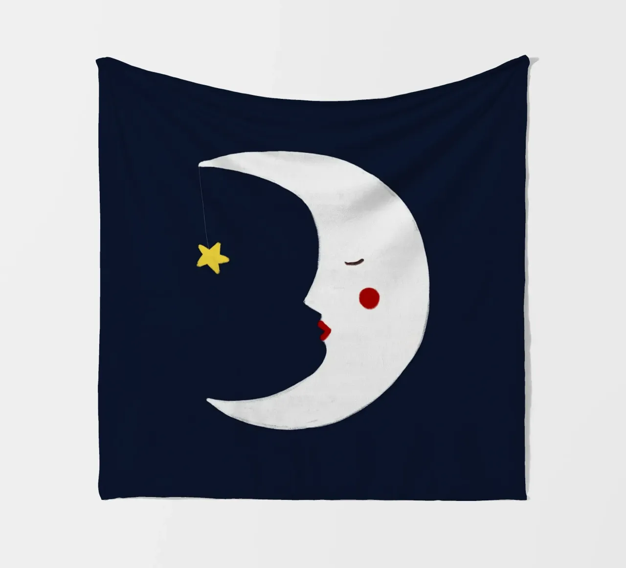 Maan fleecedeken van Sophie Augustin Illustration