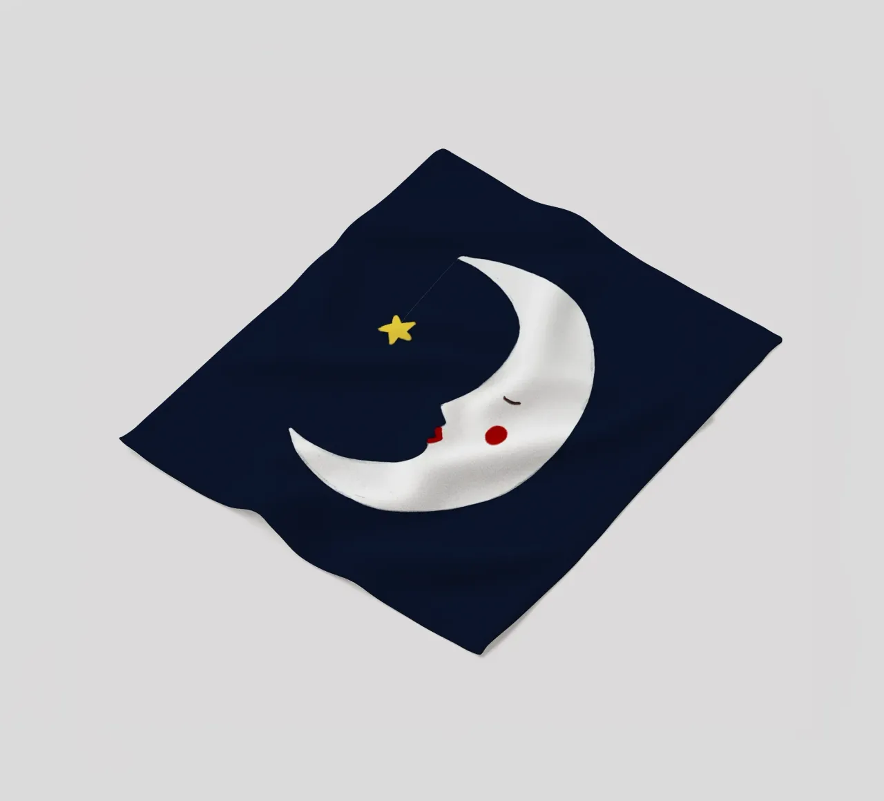 Maan fleecedeken van Sophie Augustin Illustration