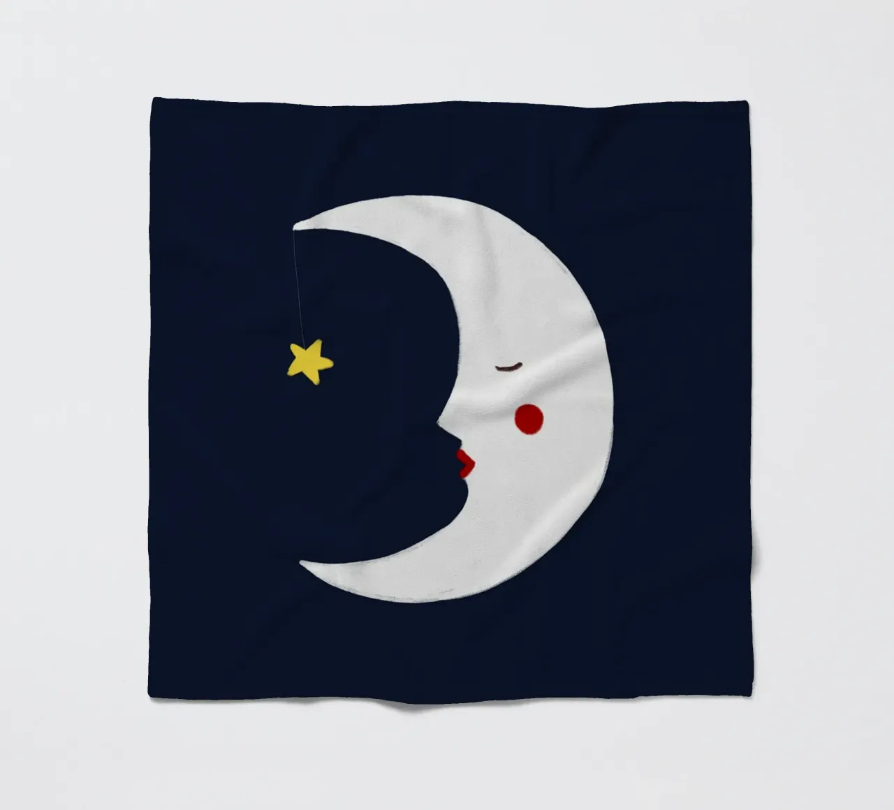 Maan fleecedeken van Sophie Augustin Illustration