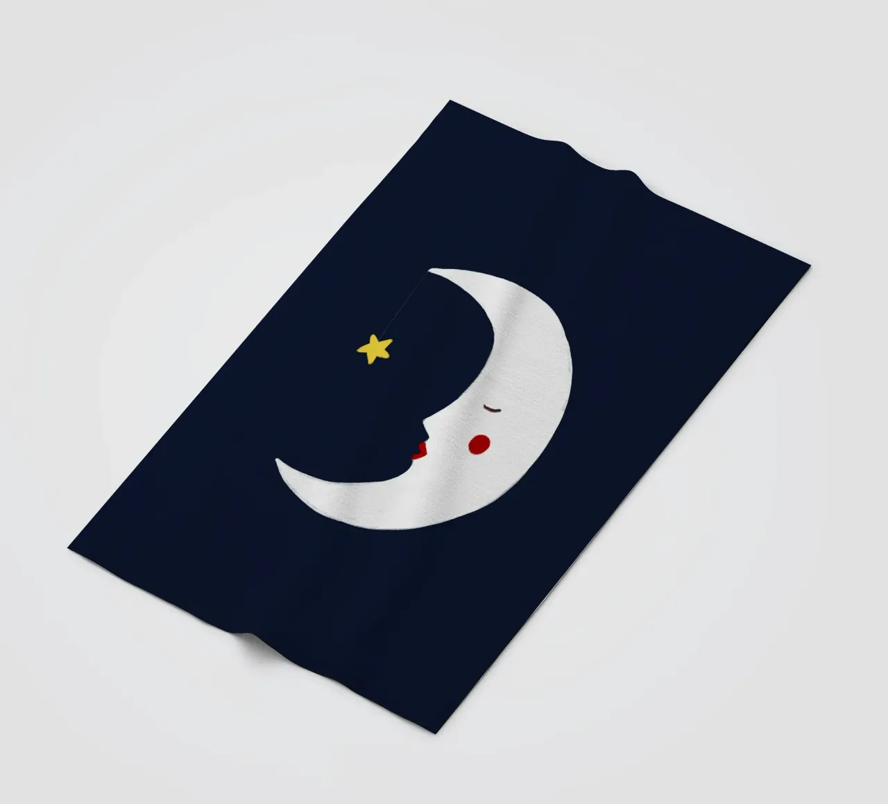 Maan fleecedeken van Sophie Augustin Illustration