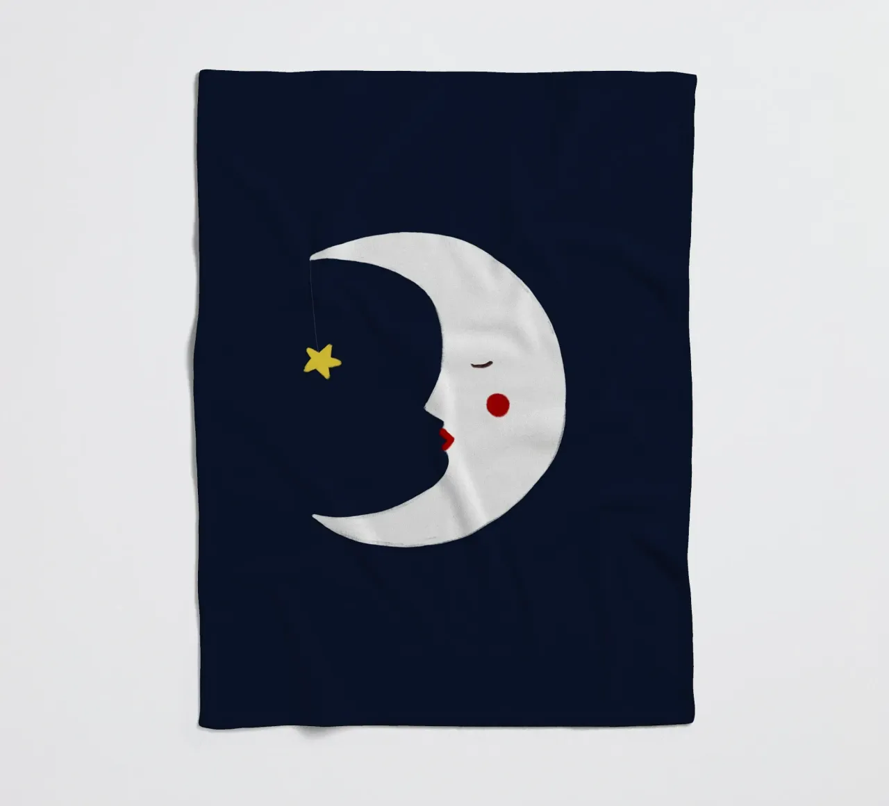 Maan fleecedeken van Sophie Augustin Illustration