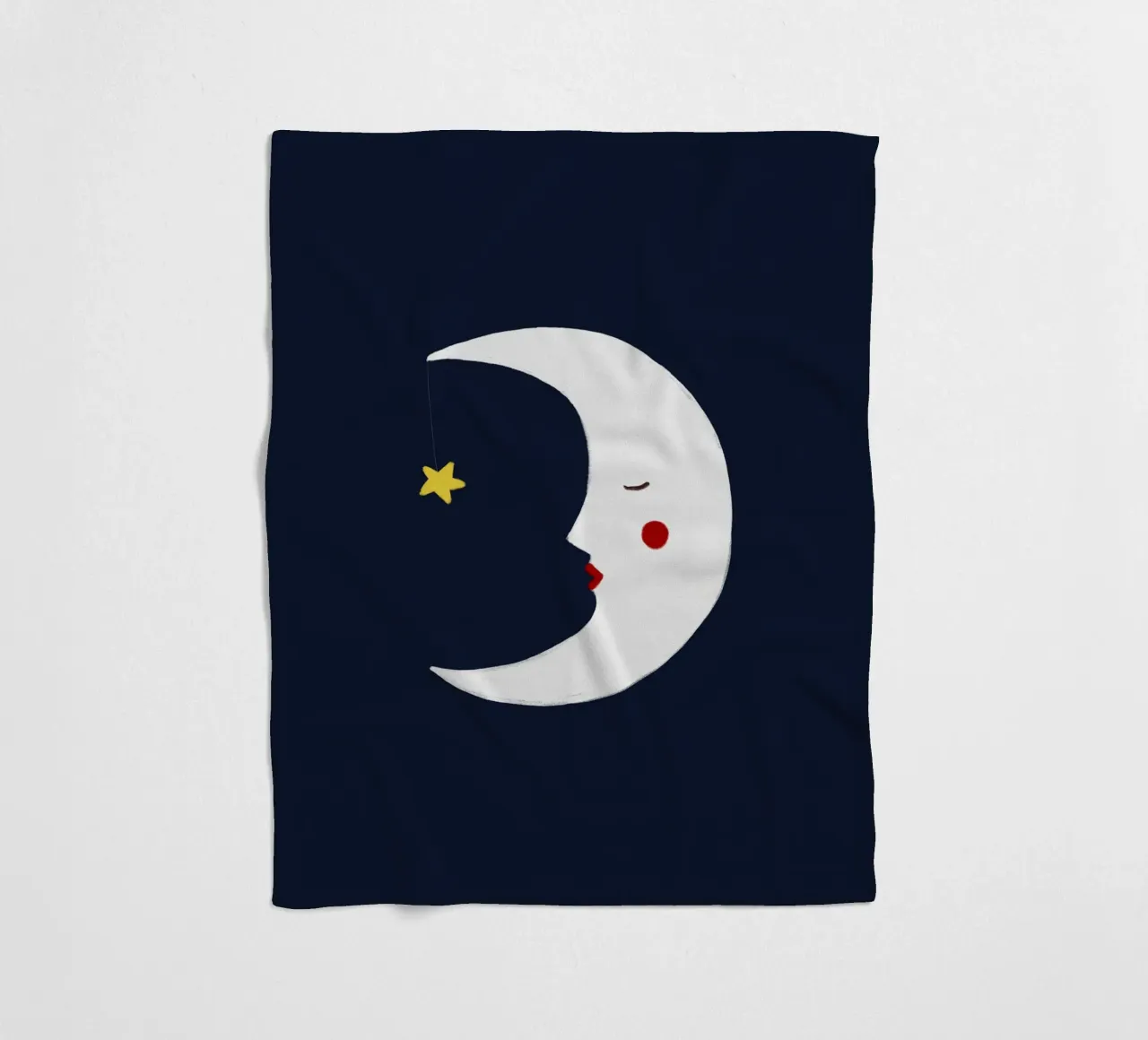 Maan fleecedeken van Sophie Augustin Illustration