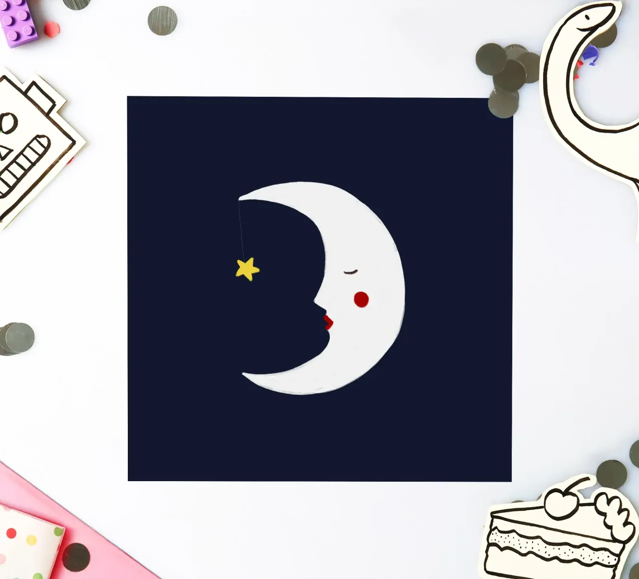 Moon sticker by Sophie Augustin Illustration