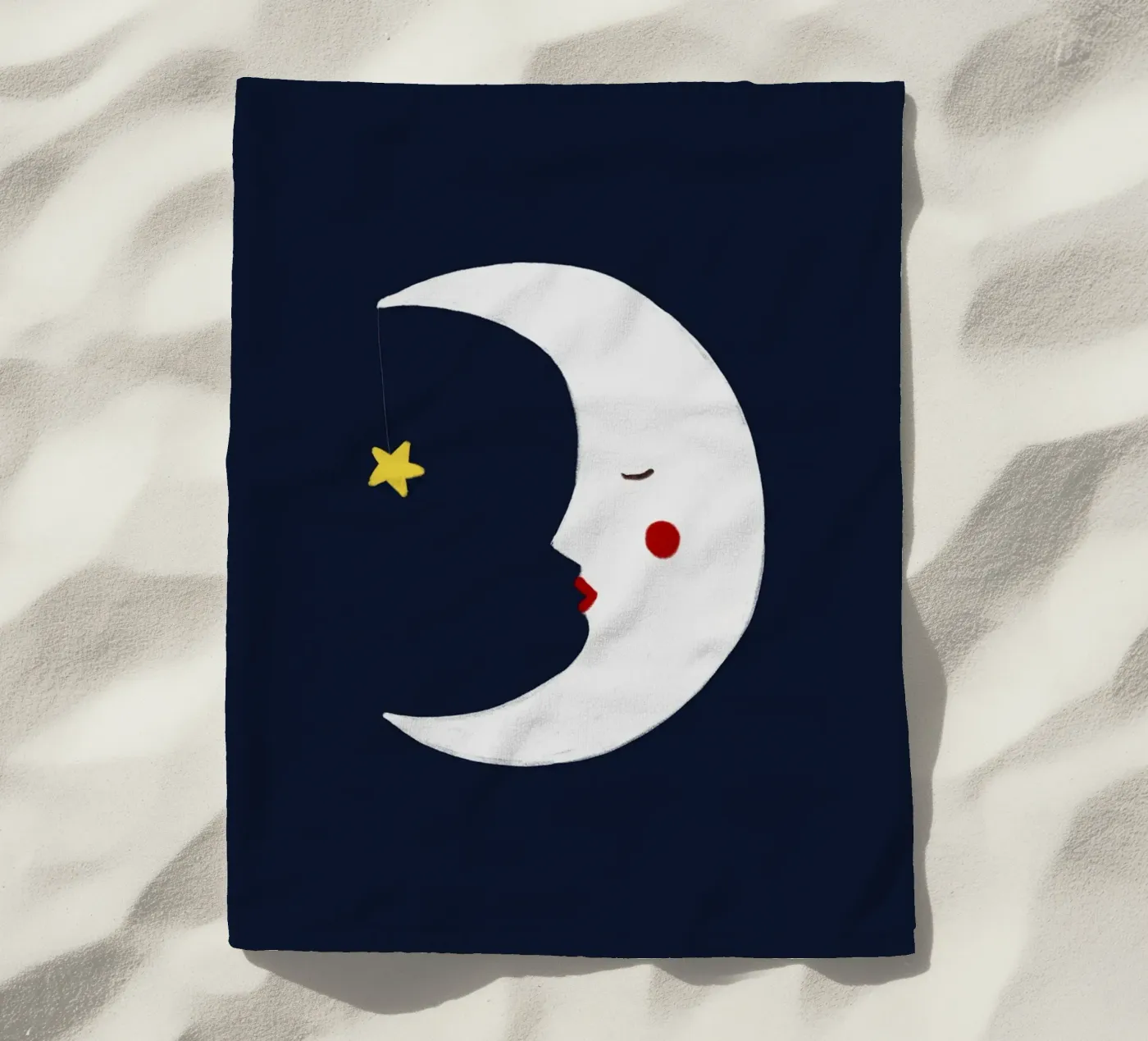 Maan strandhanddoek van Sophie Augustin Illustration