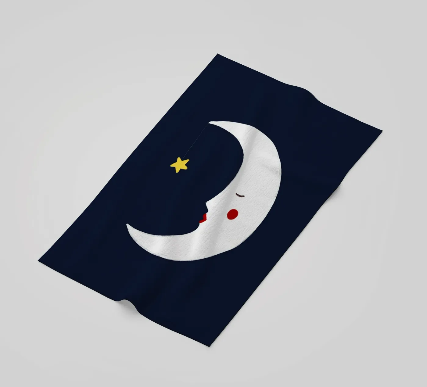 Maan strandhanddoek van Sophie Augustin Illustration
