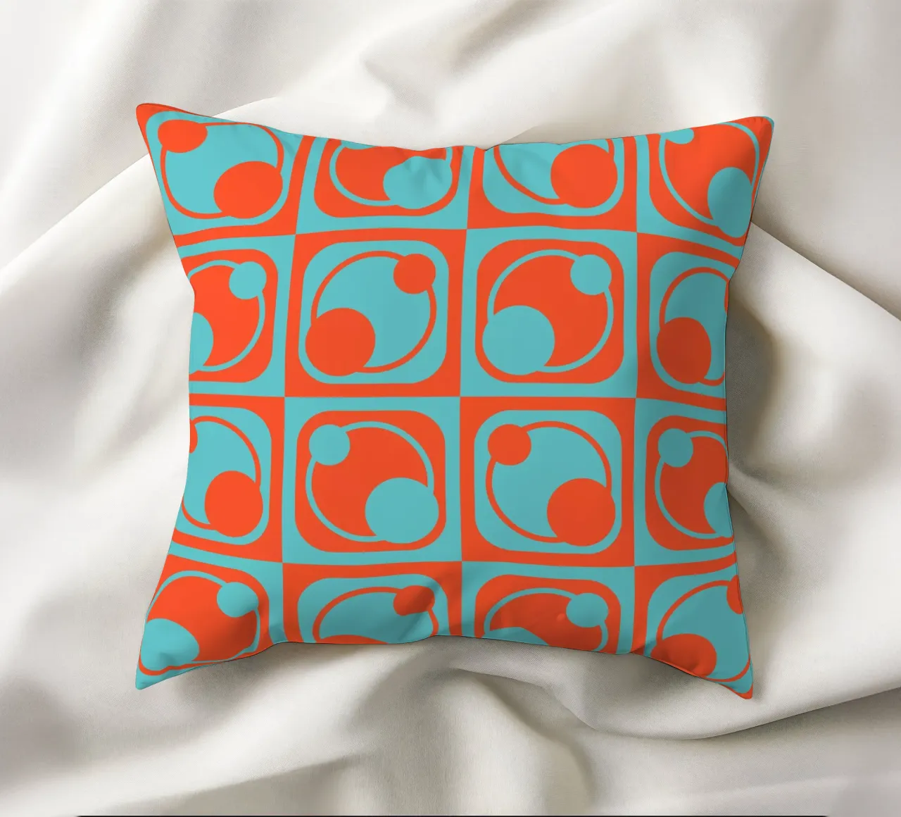 1960s inspired abstract geometrical pattern cuscino da good-vibes