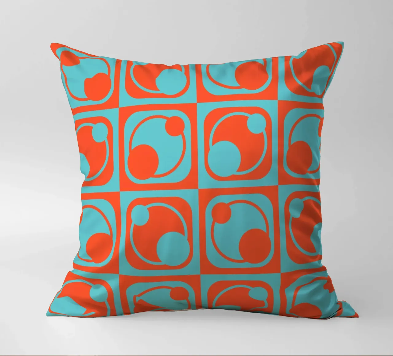 1960s inspired abstract geometrical pattern cuscino da good-vibes