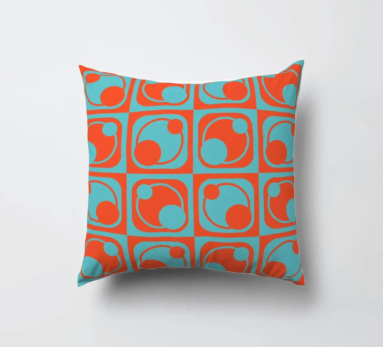 1960s inspired abstract geometrical pattern cuscino da good-vibes
