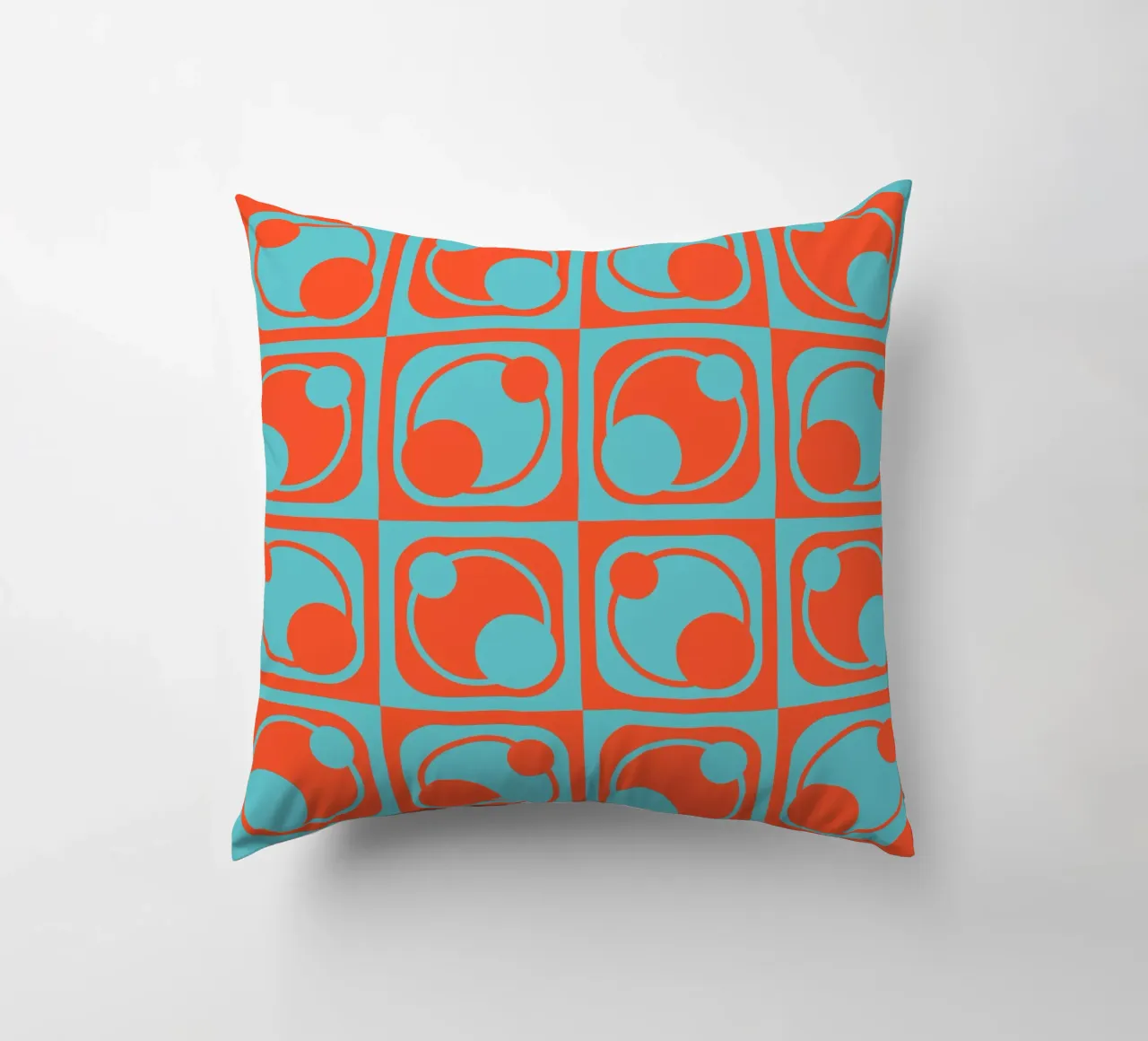 1960s inspired abstract geometrical pattern cuscino da good-vibes