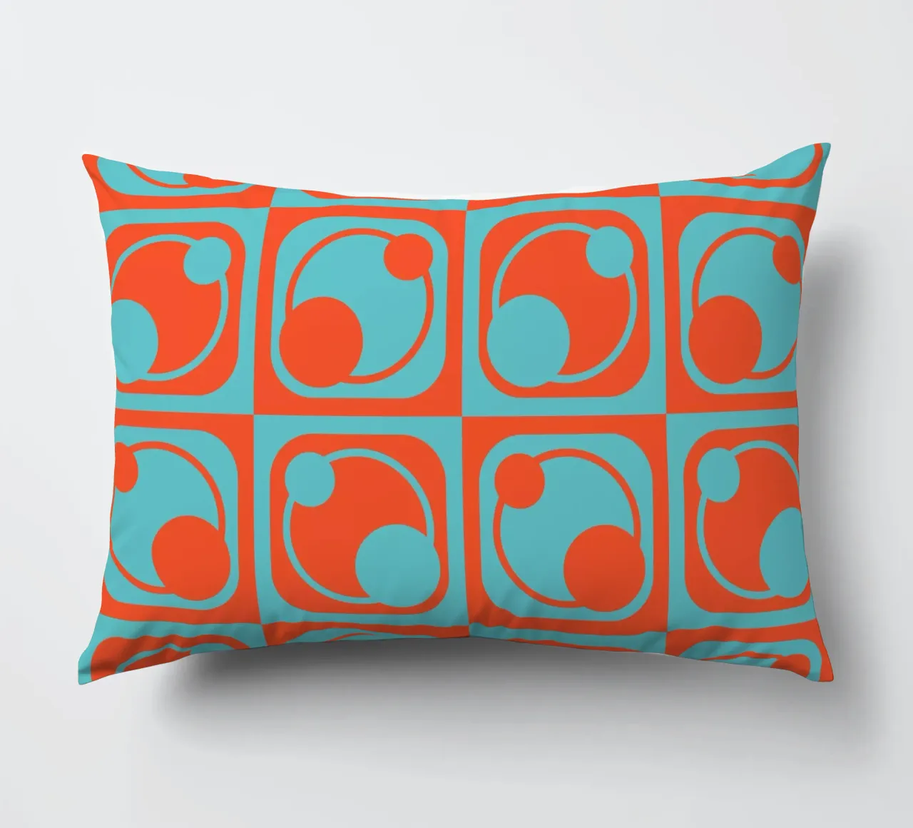 1960s inspired abstract geometrical pattern cuscino da good-vibes