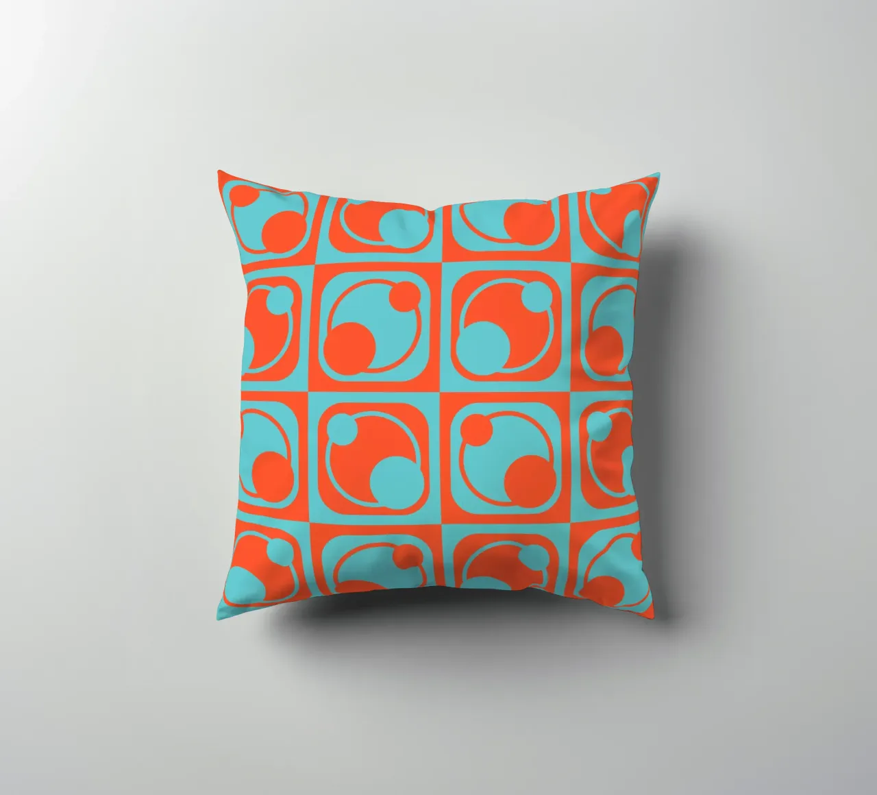 1960s inspired abstract geometrical pattern cuscino da good-vibes