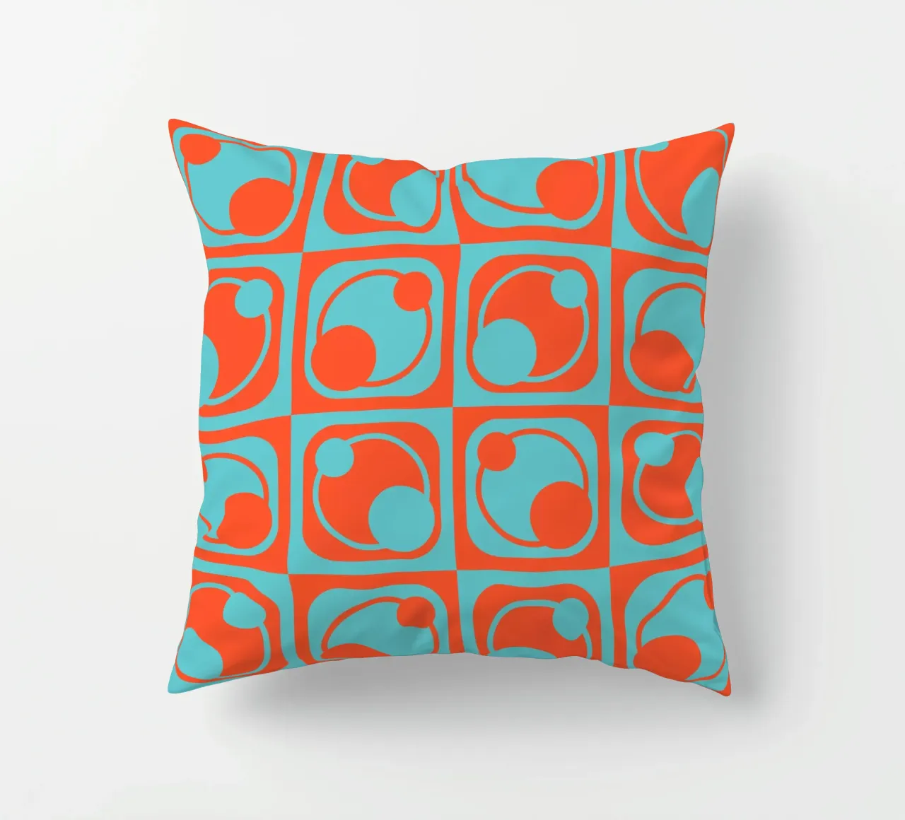 1960s inspired abstract geometrical pattern cuscino da good-vibes