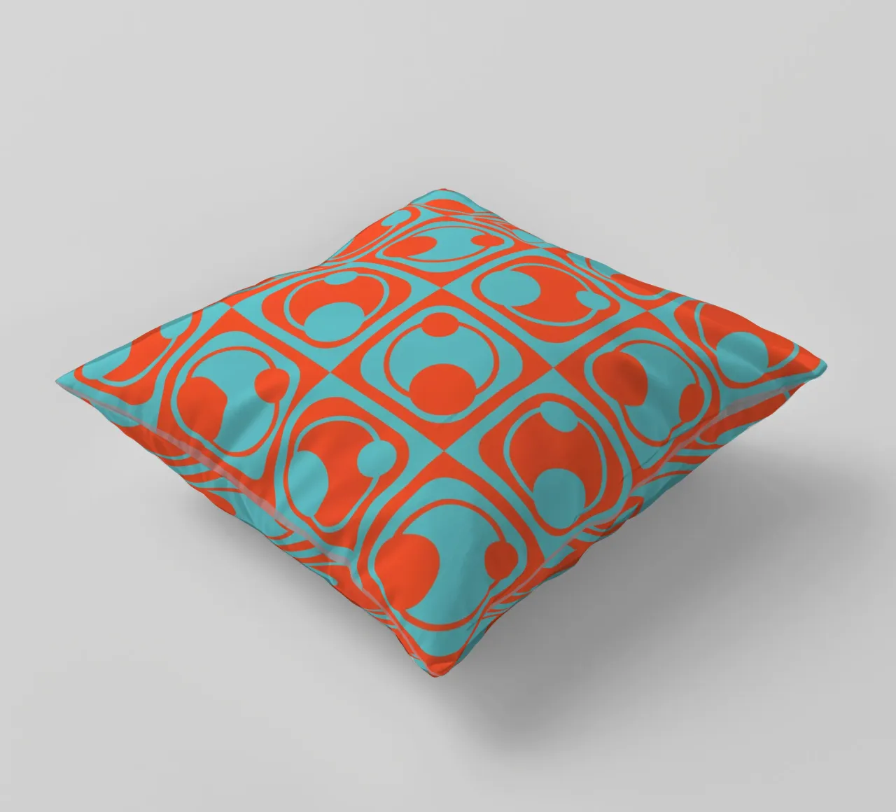 1960s inspired abstract geometrical pattern cuscino da good-vibes