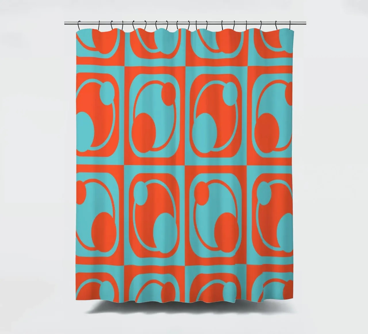 1960s inspired abstract geometrical pattern tenda da doccia da good-vibes