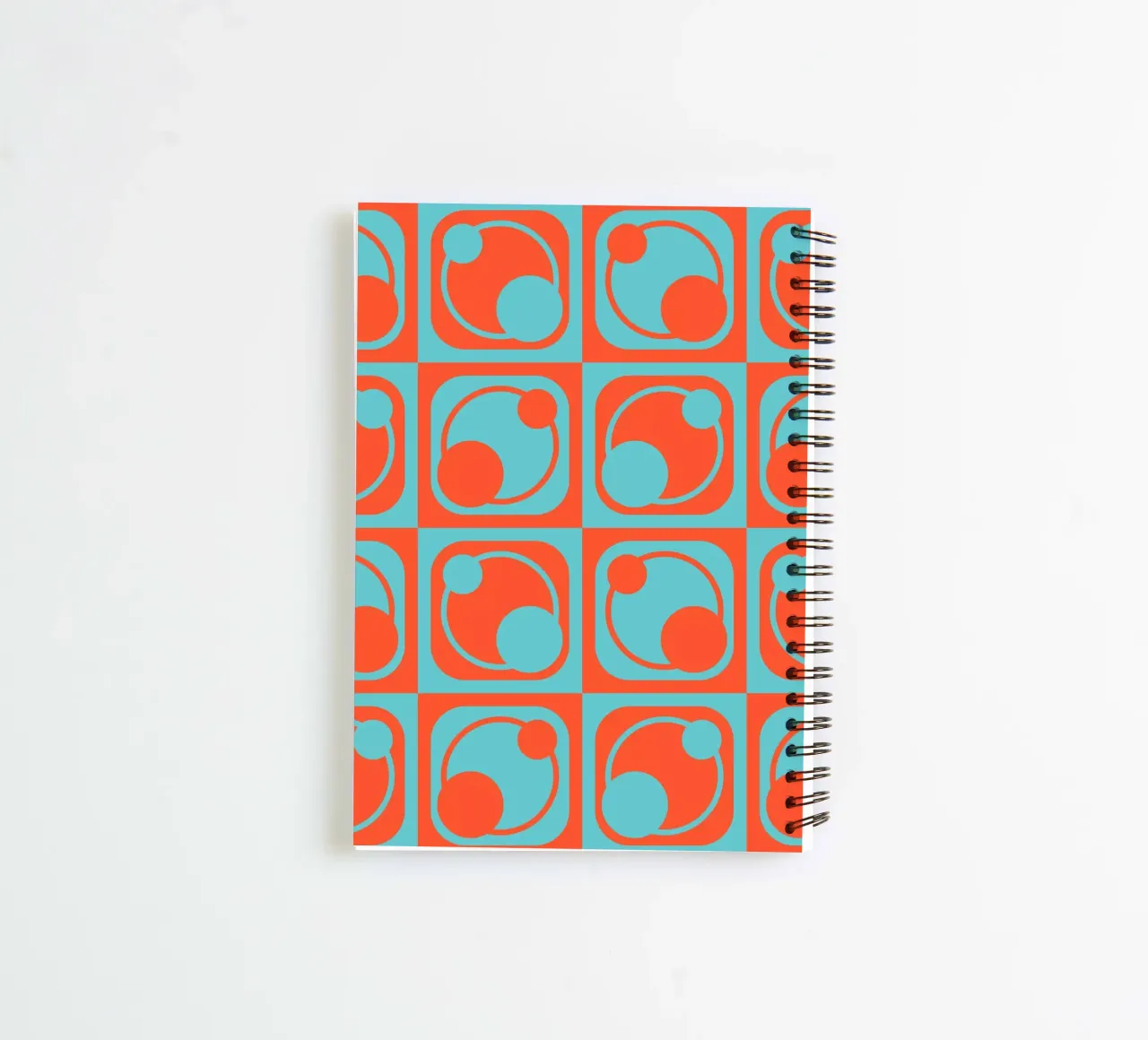 1960s inspired abstract geometrical pattern spiral notebook by good-vibes