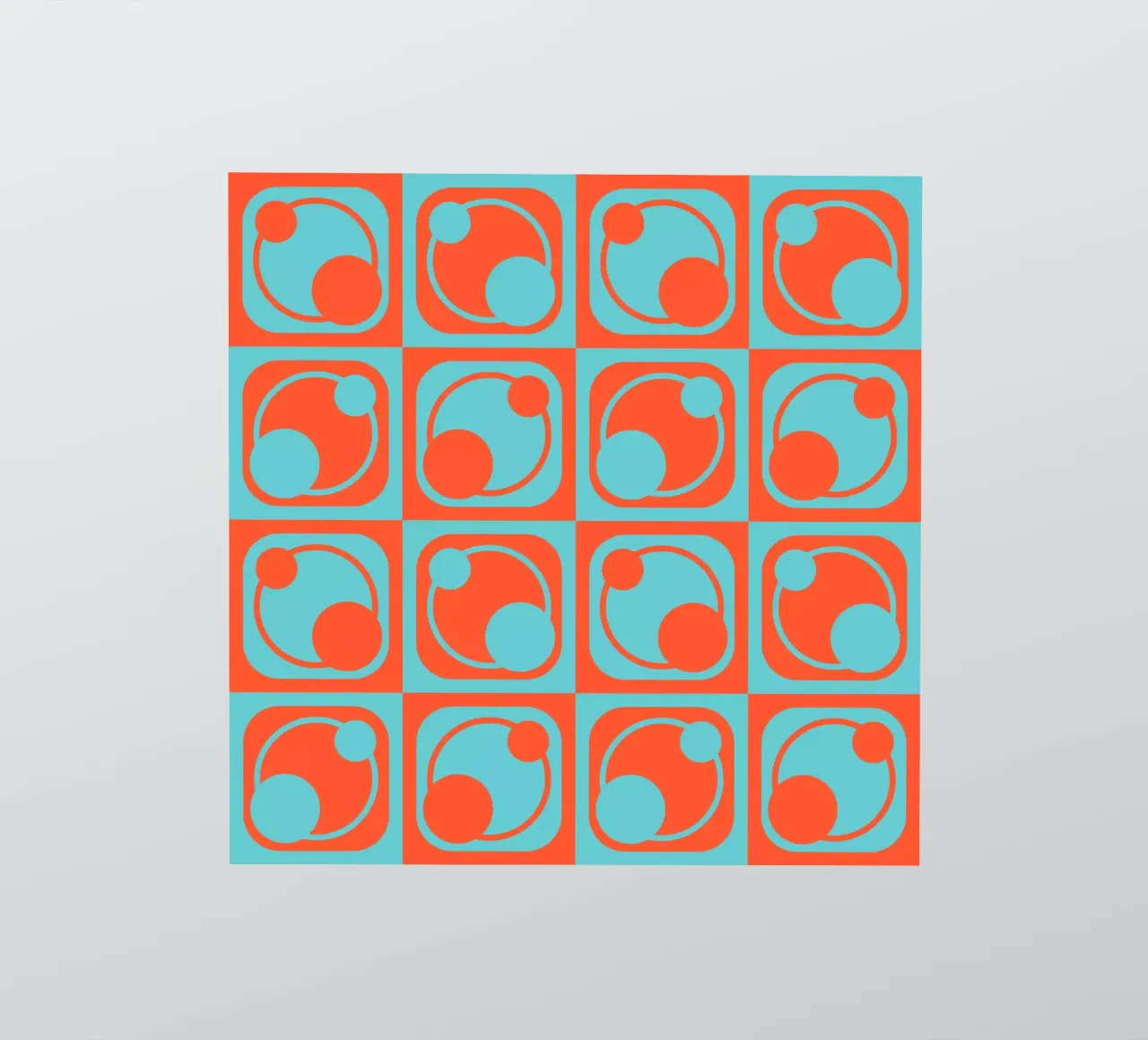 1960s inspired abstract geometrical pattern adesivo da good-vibes