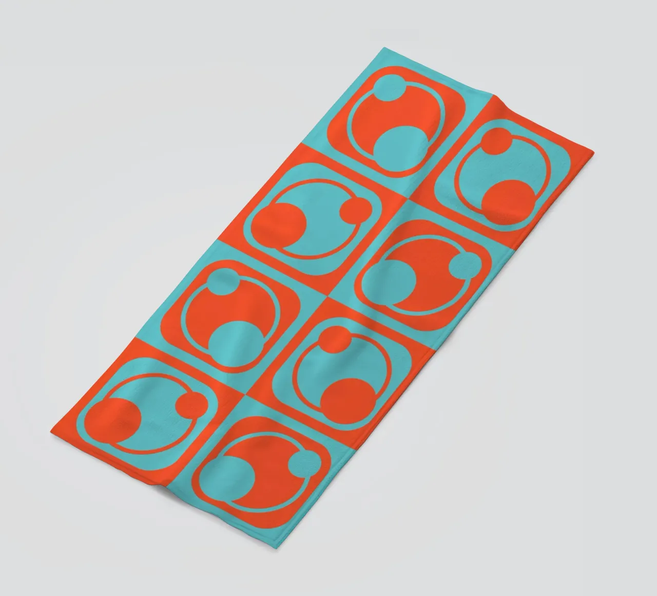 1960s inspired abstract geometrical pattern telo mare da good-vibes