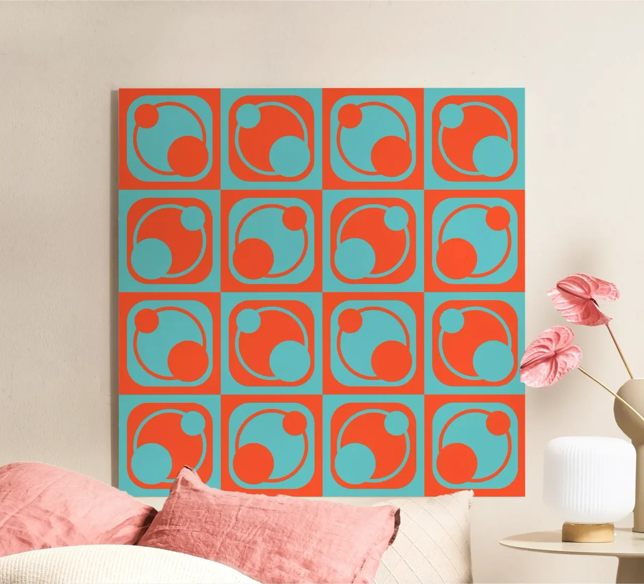 1960s inspired abstract geometrical pattern plexiglass da good-vibes