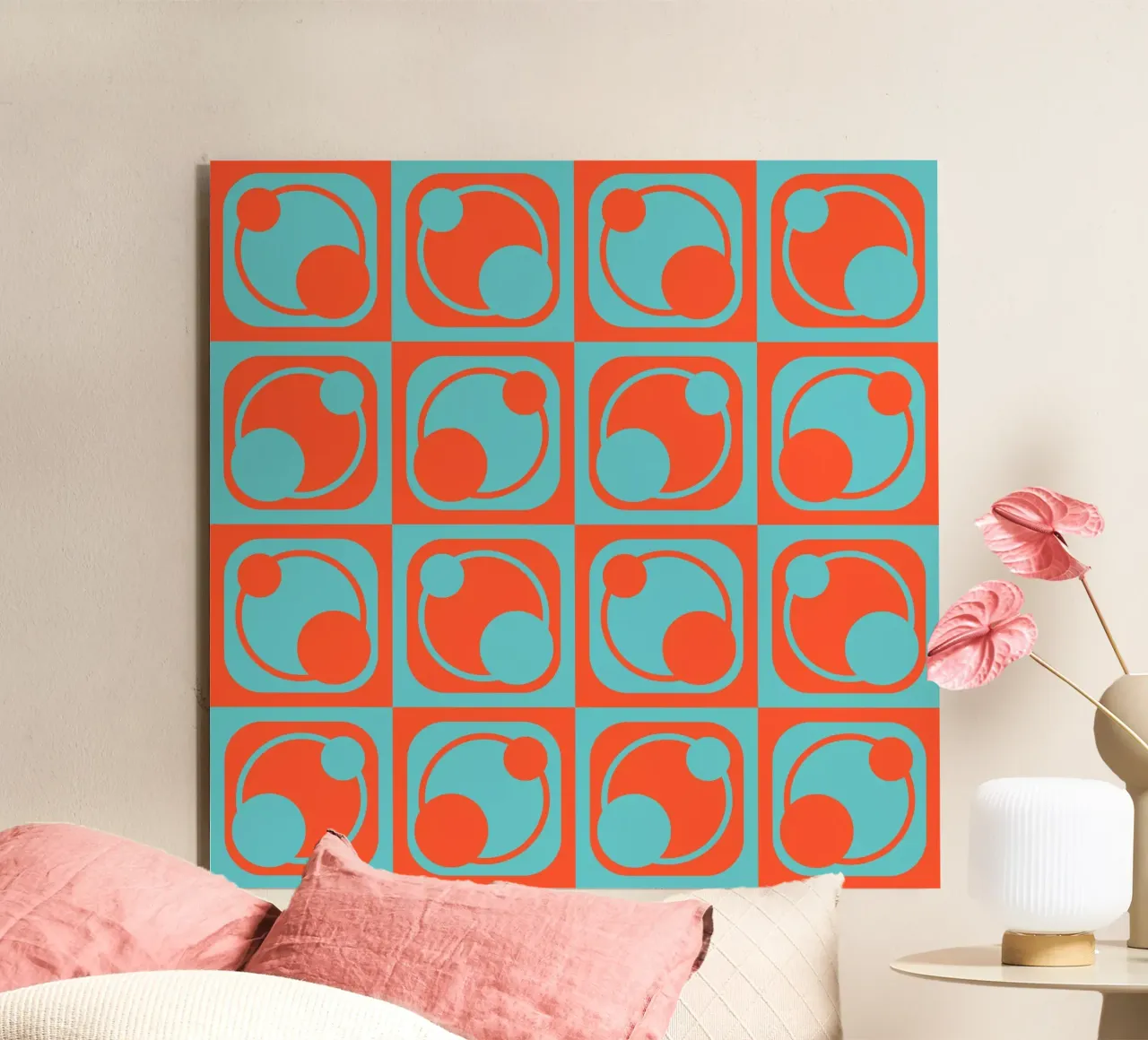 1960s inspired abstract geometrical pattern pannello forex da good-vibes