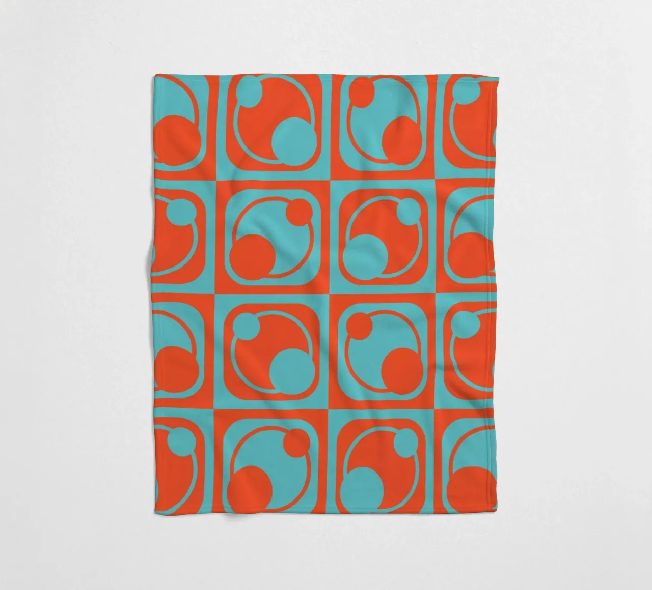 1960s inspired abstract geometrical pattern coperta in pile da good-vibes
