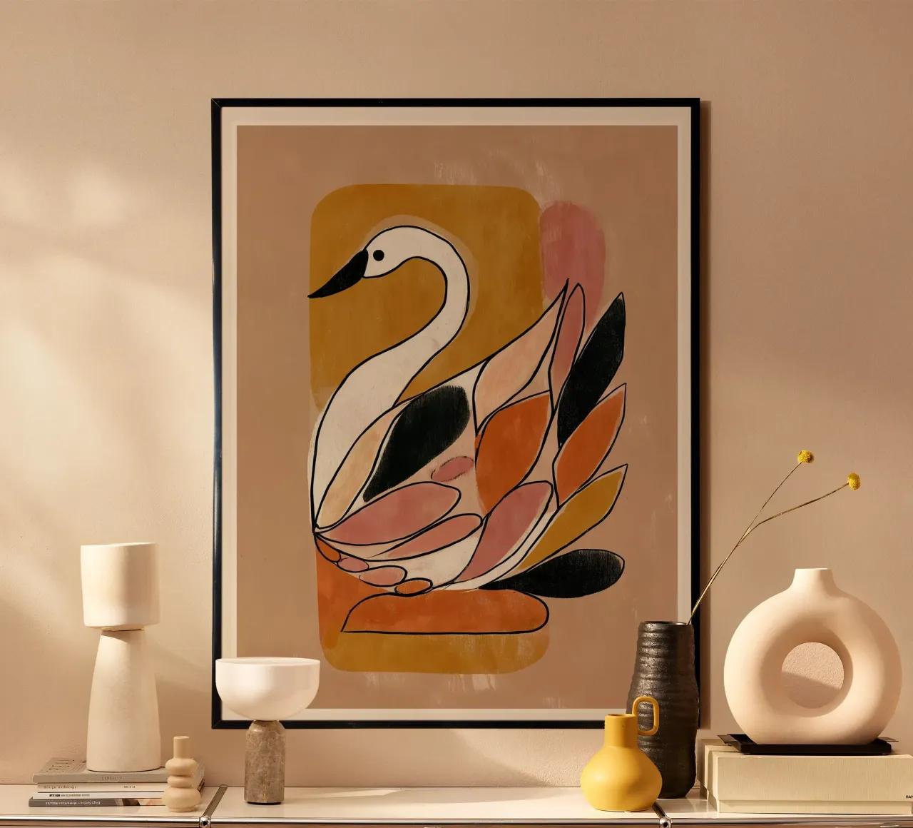 Piume d'autunno Cigno carta hahnemühle da Sienna Atelier