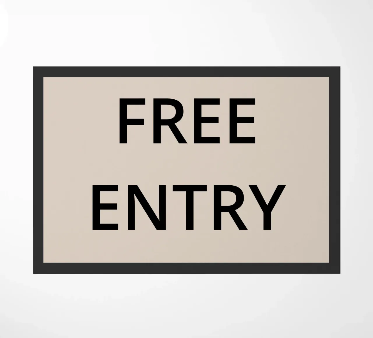 FREE ENTRY doormat by Simple