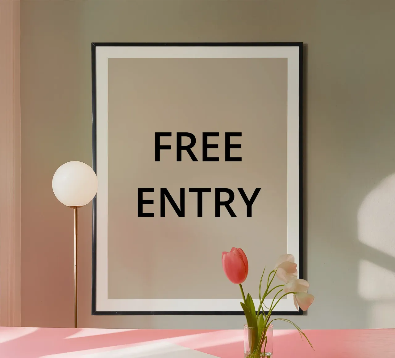 FREE ENTRY poster by Simple